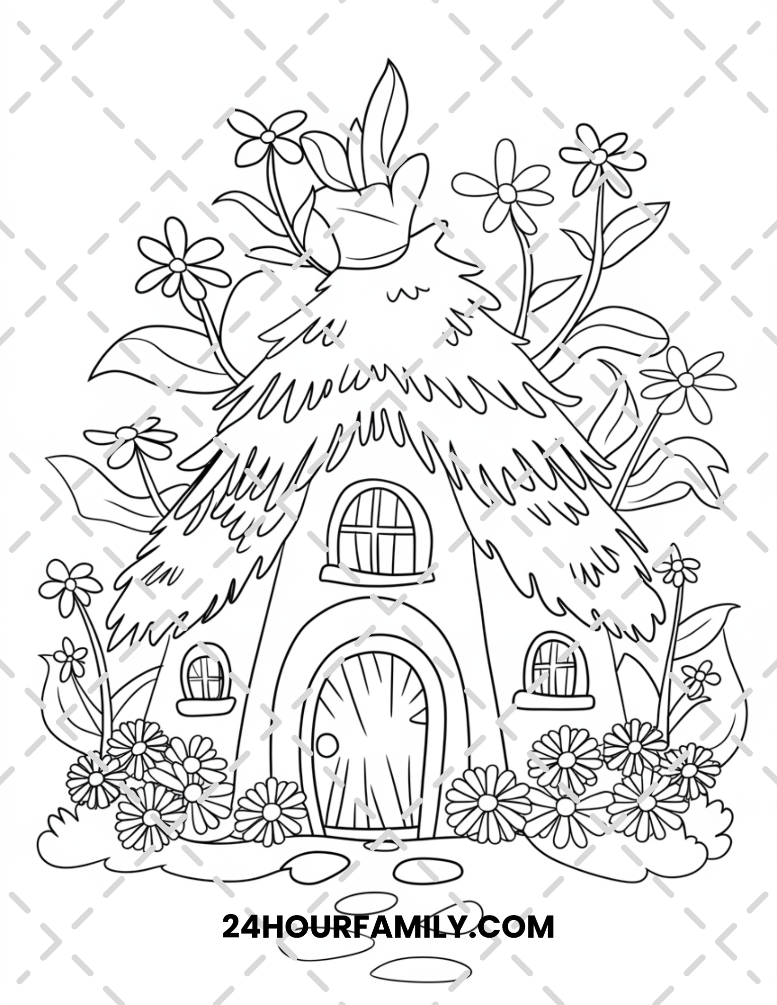 fairy house coloring pages