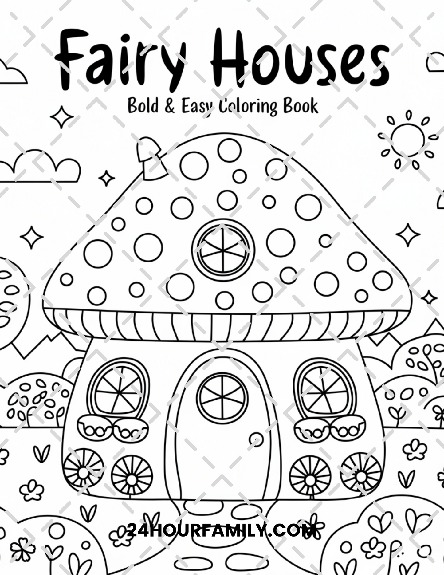 fairy house coloring pages