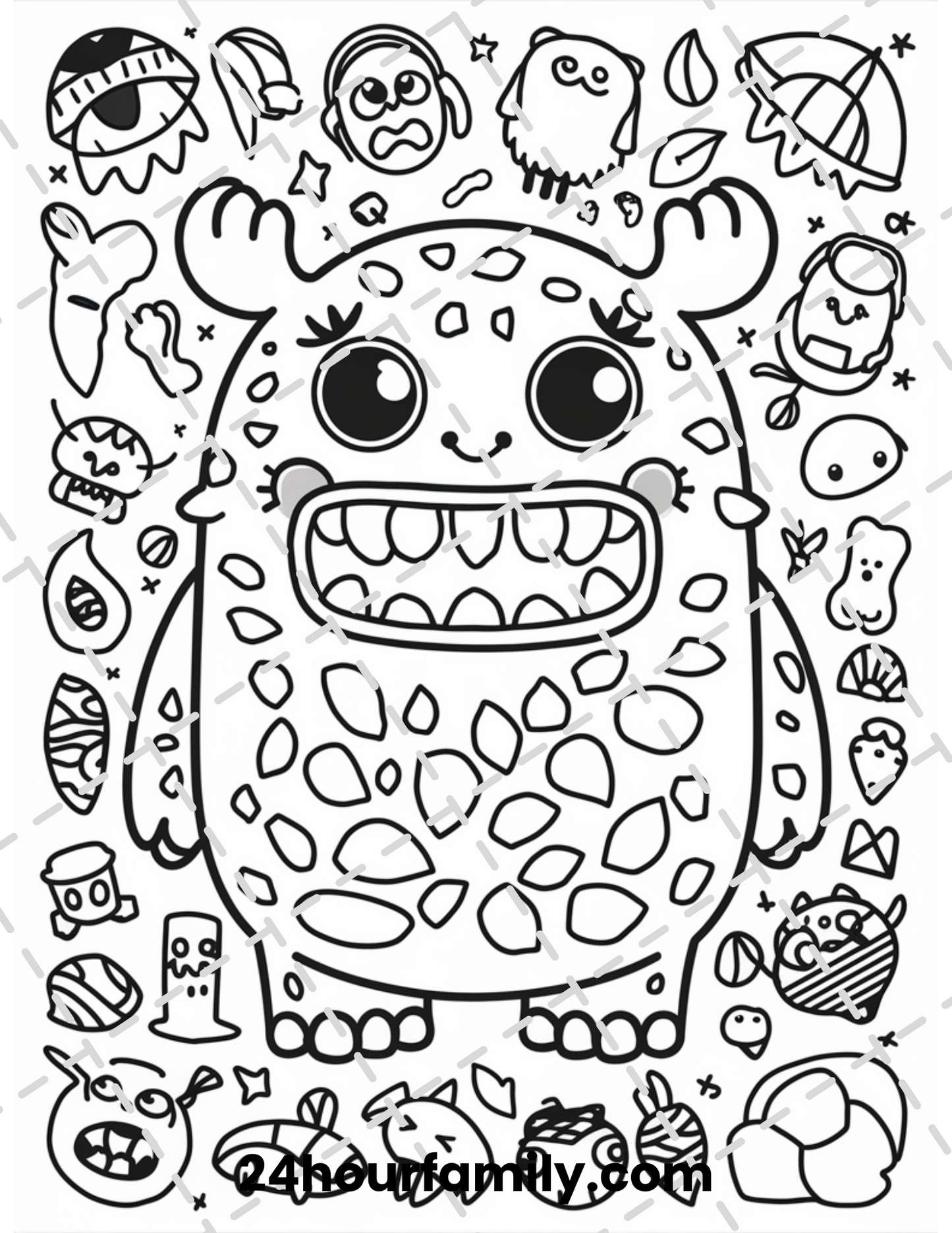 enchanted monster coloring pages