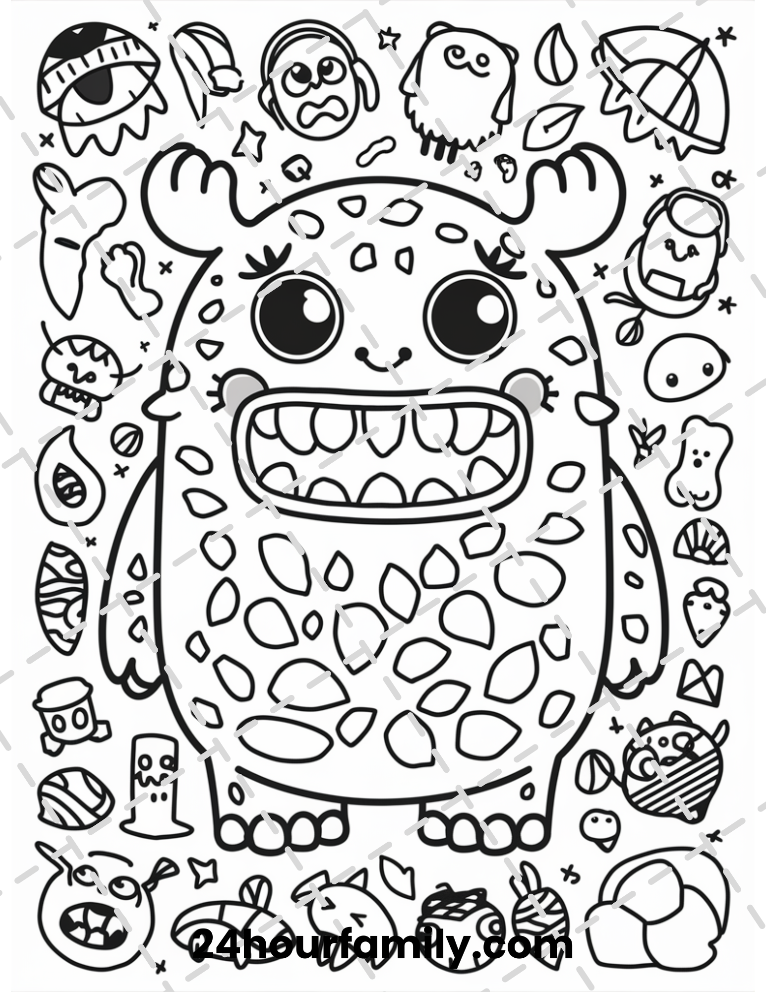 enchanted monster coloring pages