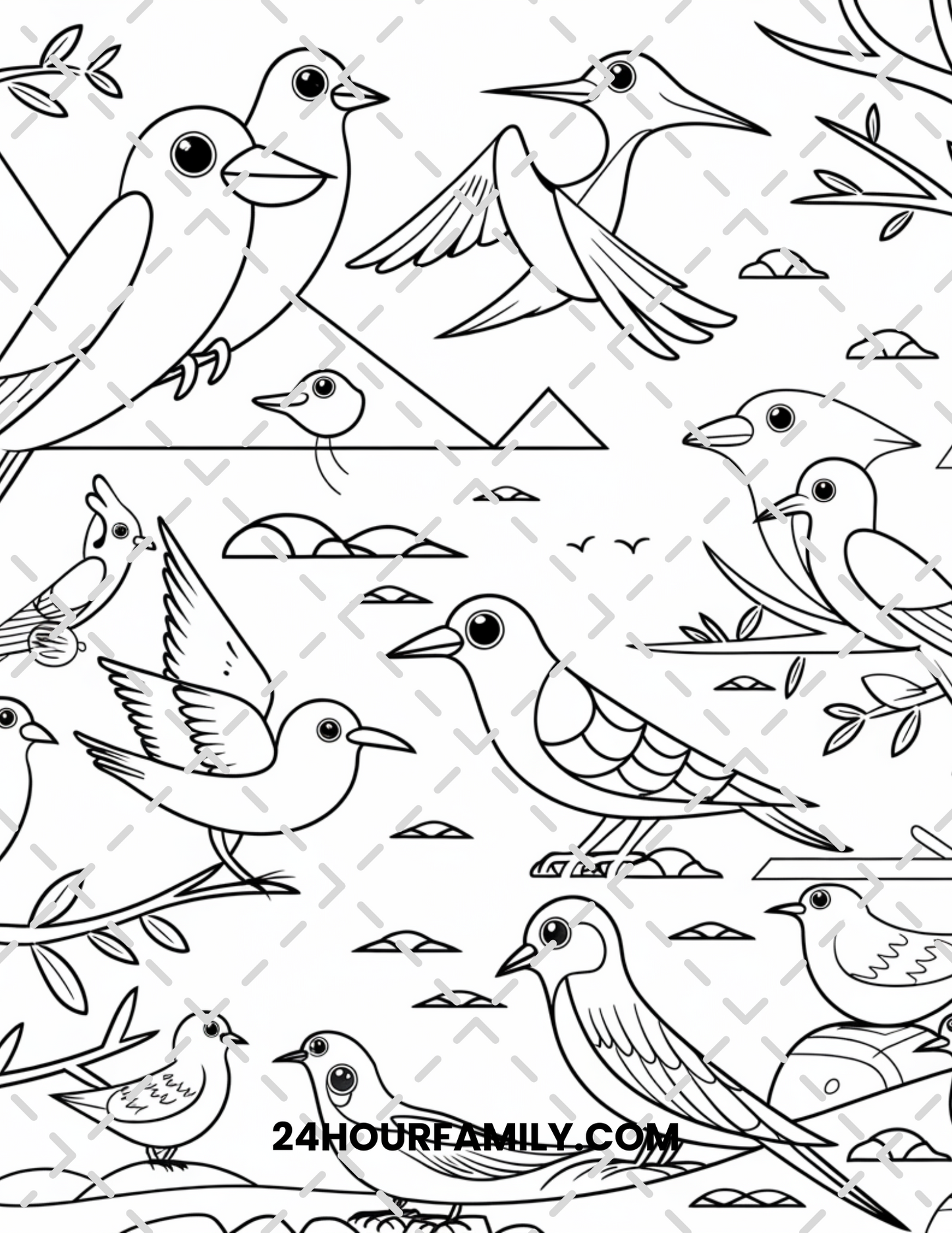 birds coloring pages for kids