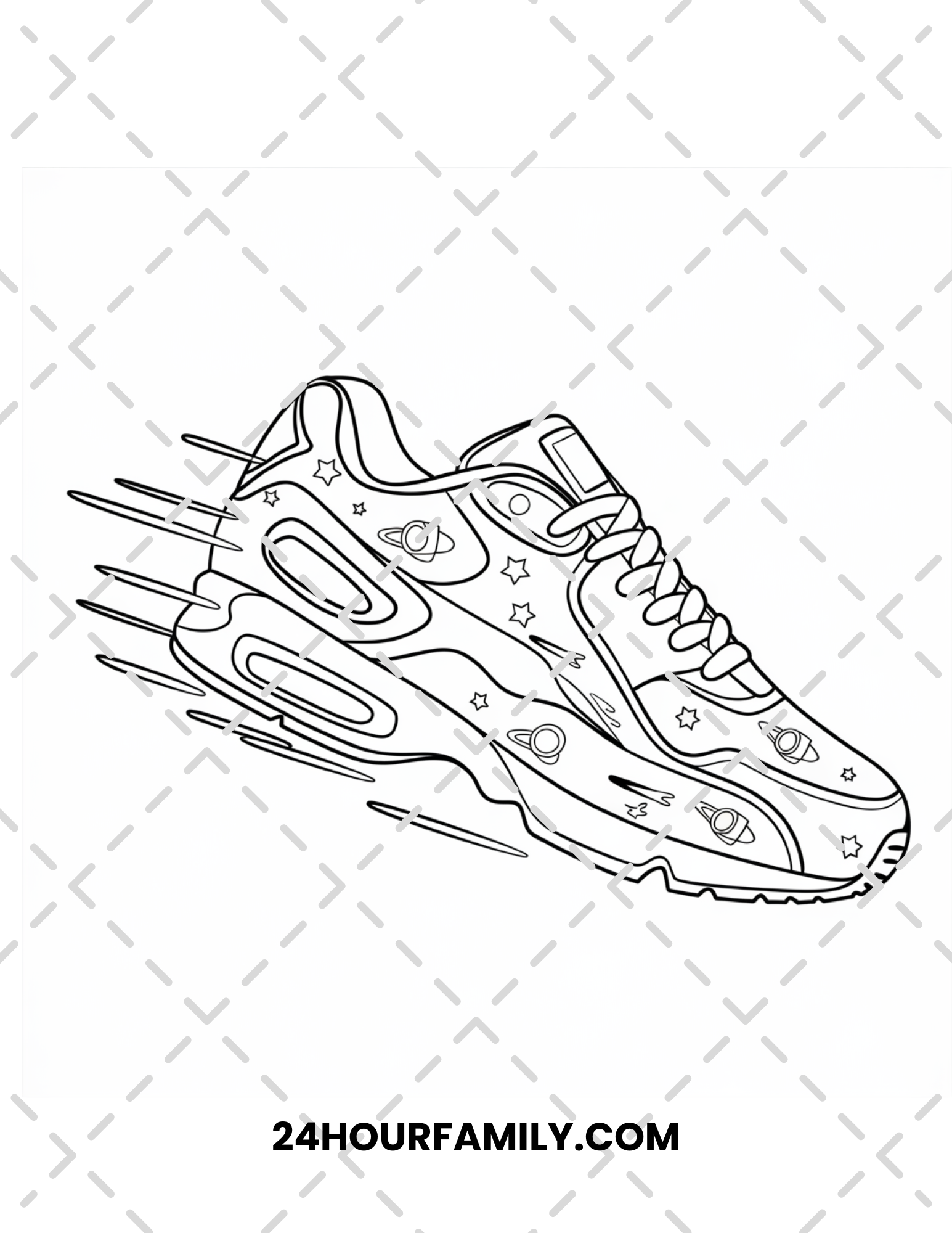 sneakers coloring pages