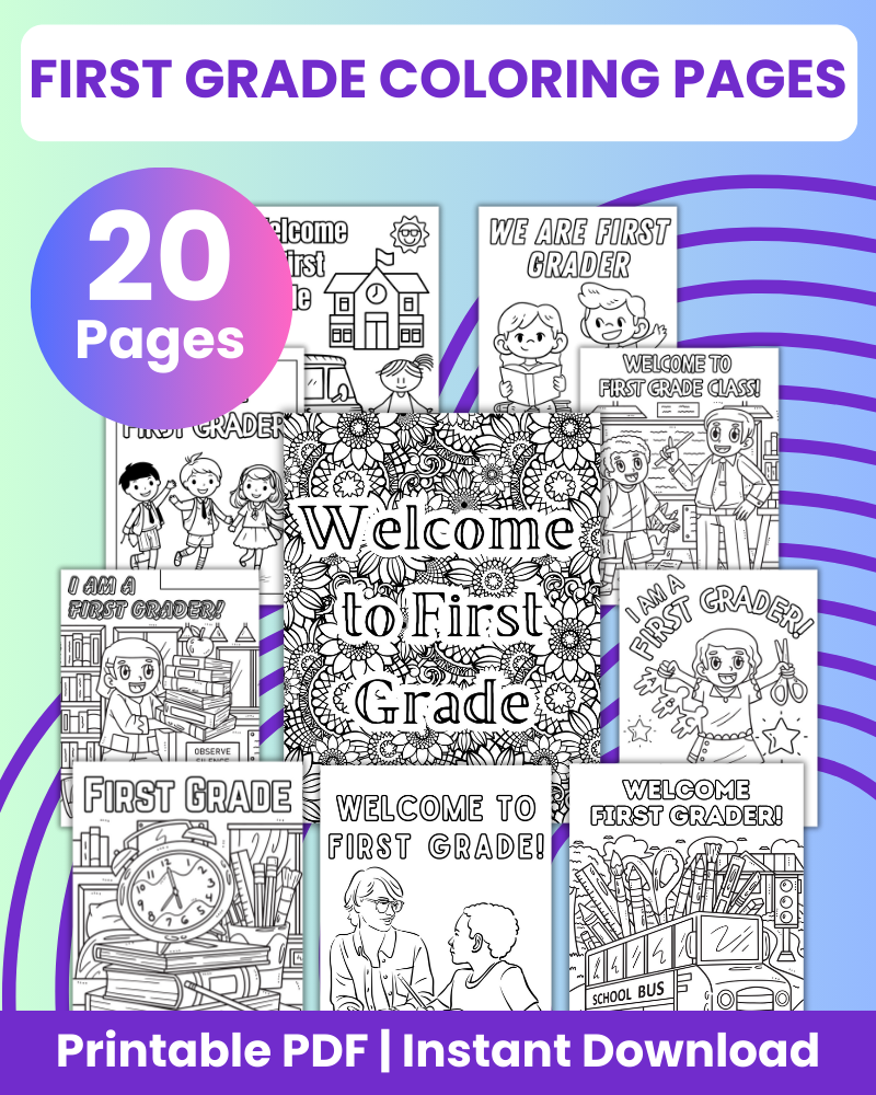 first grade coloring pages