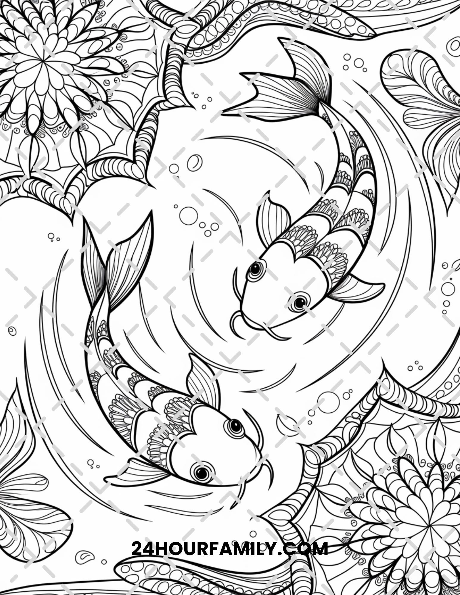 fish coloring pages for adults