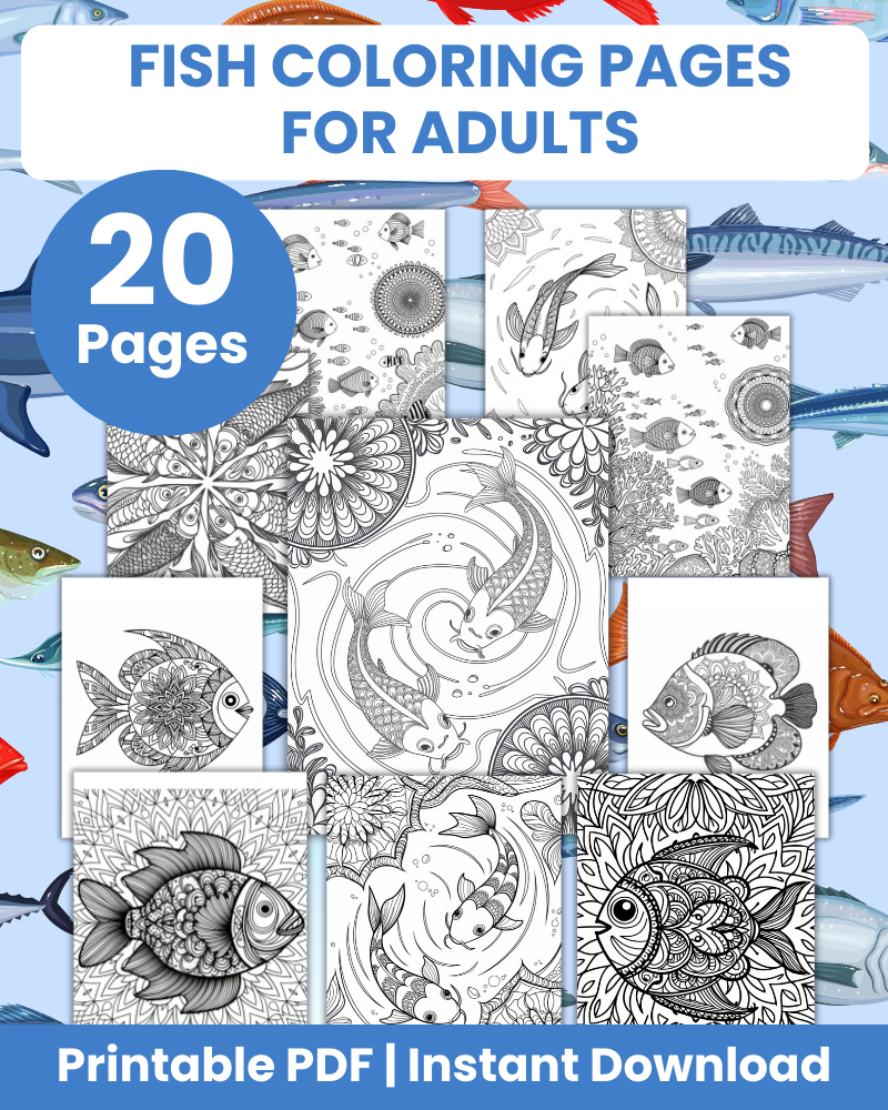 fish coloring pages for adults