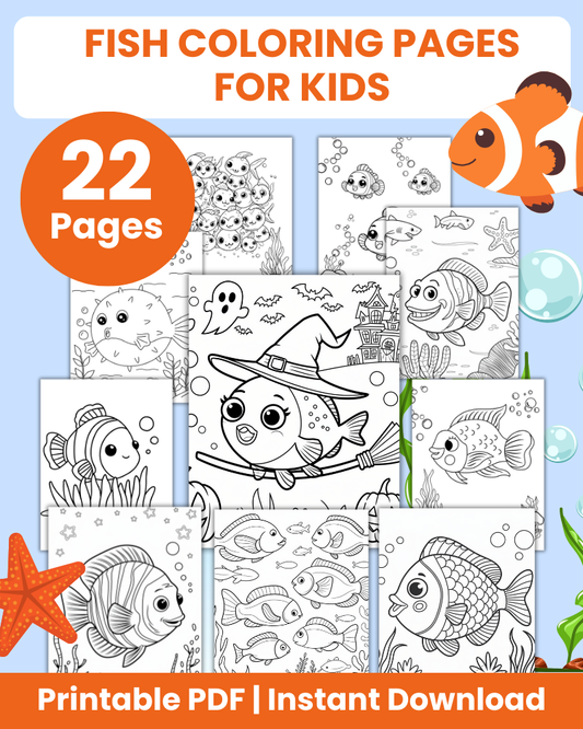 fish coloring pages for kids