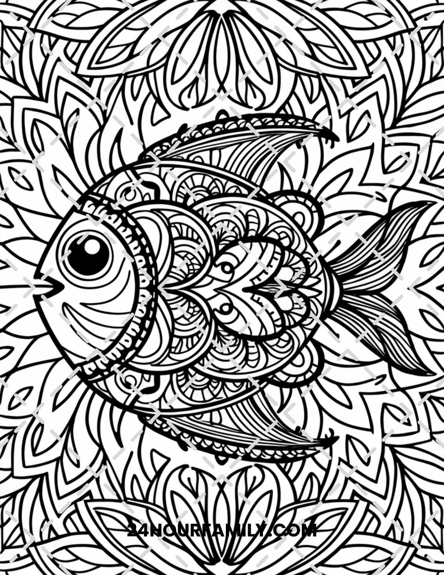 fish coloring pages for adults