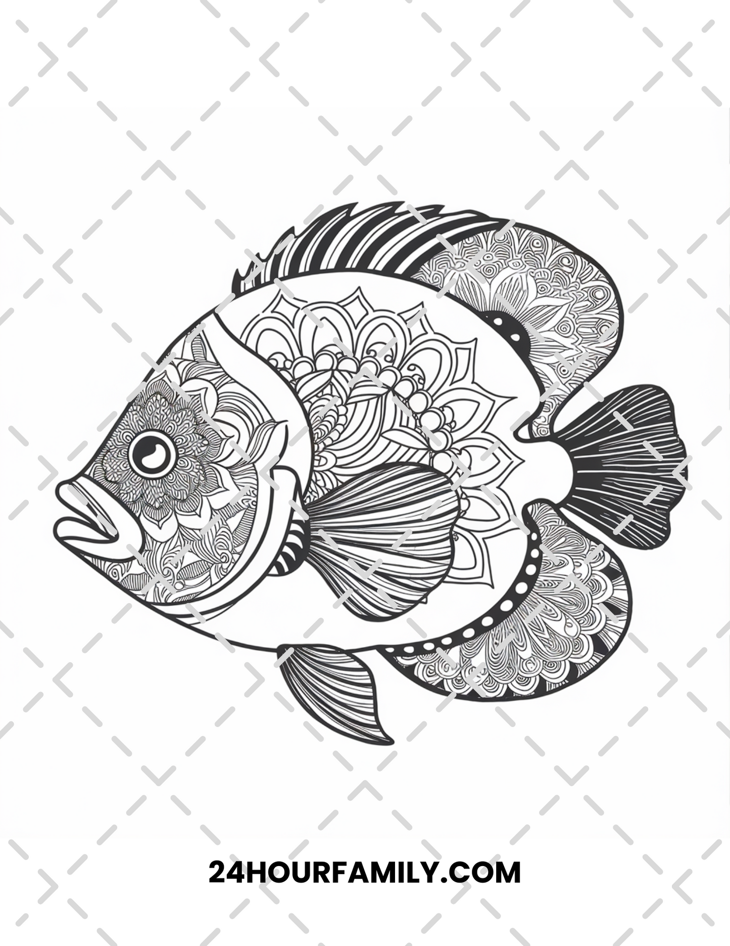 fish coloring pages for adults