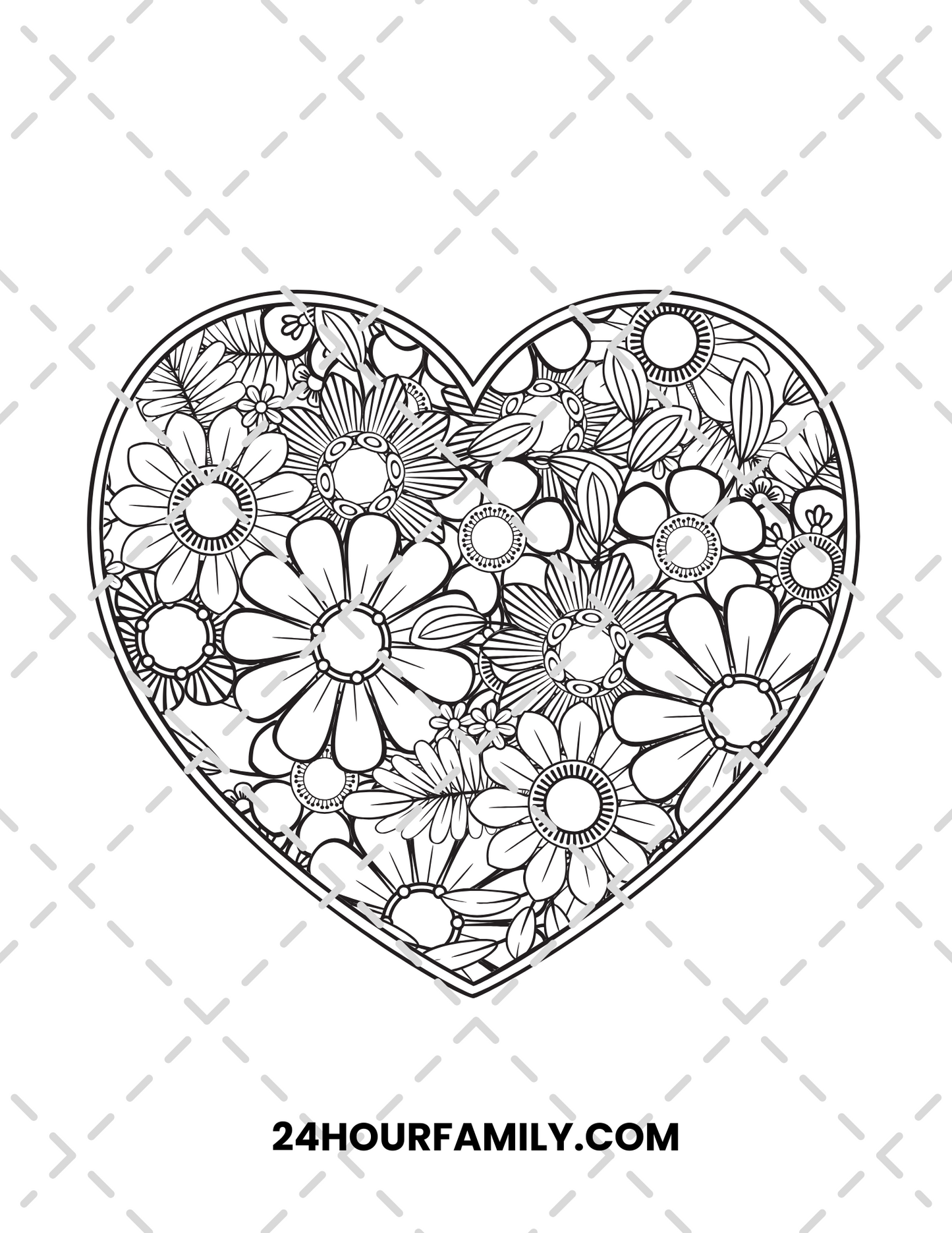 heart mandala coloring pages