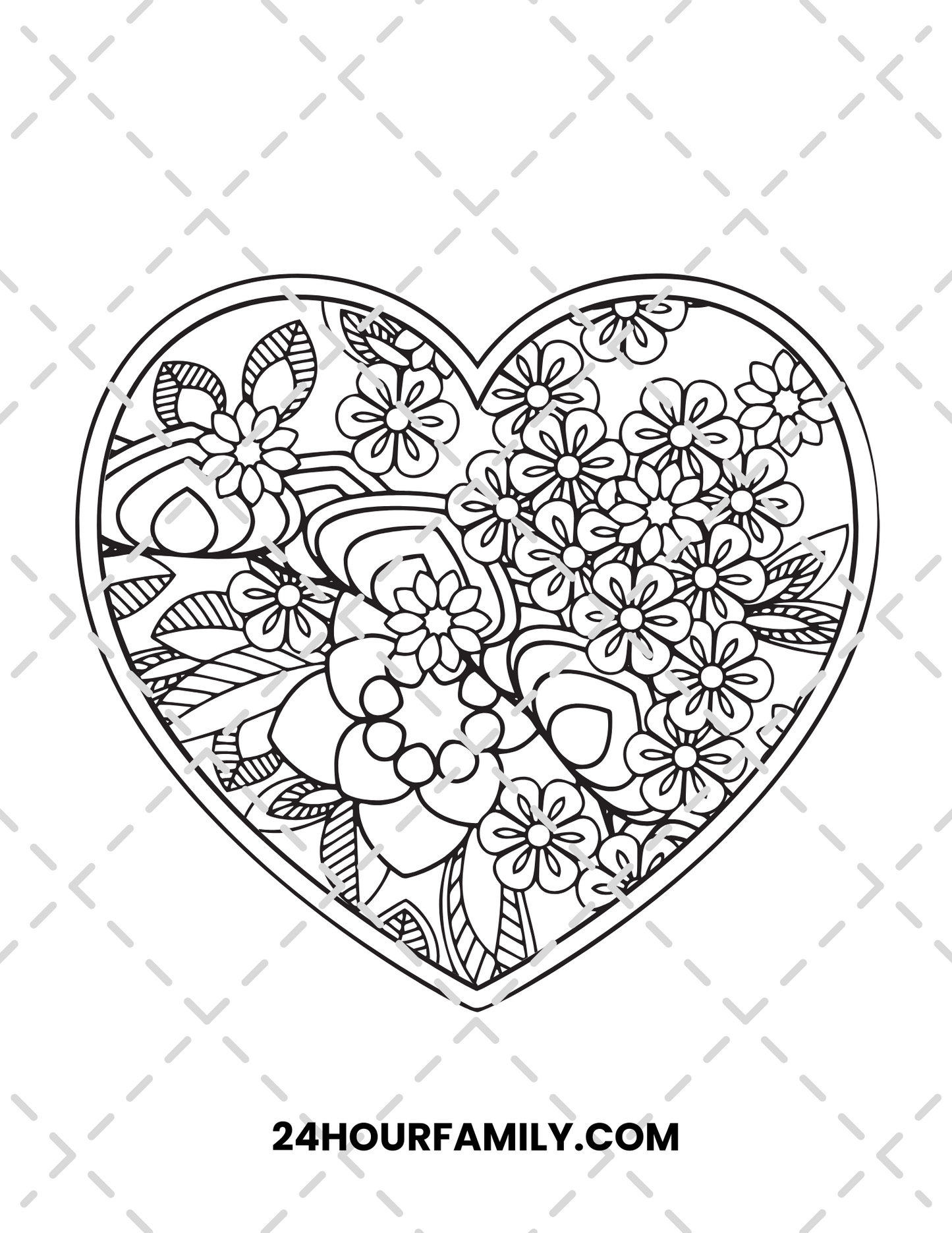 heart mandala coloring pages