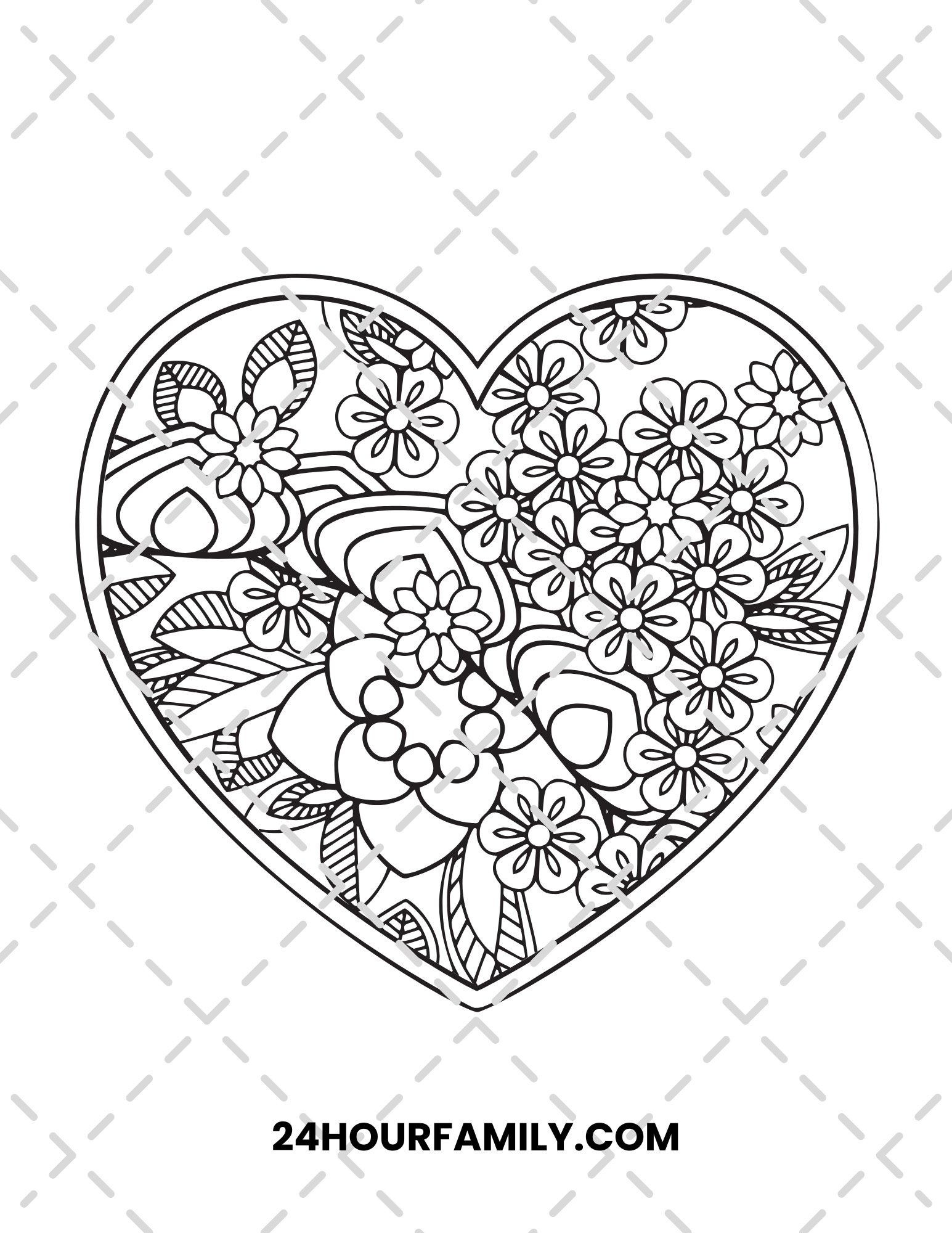 heart mandala coloring pages