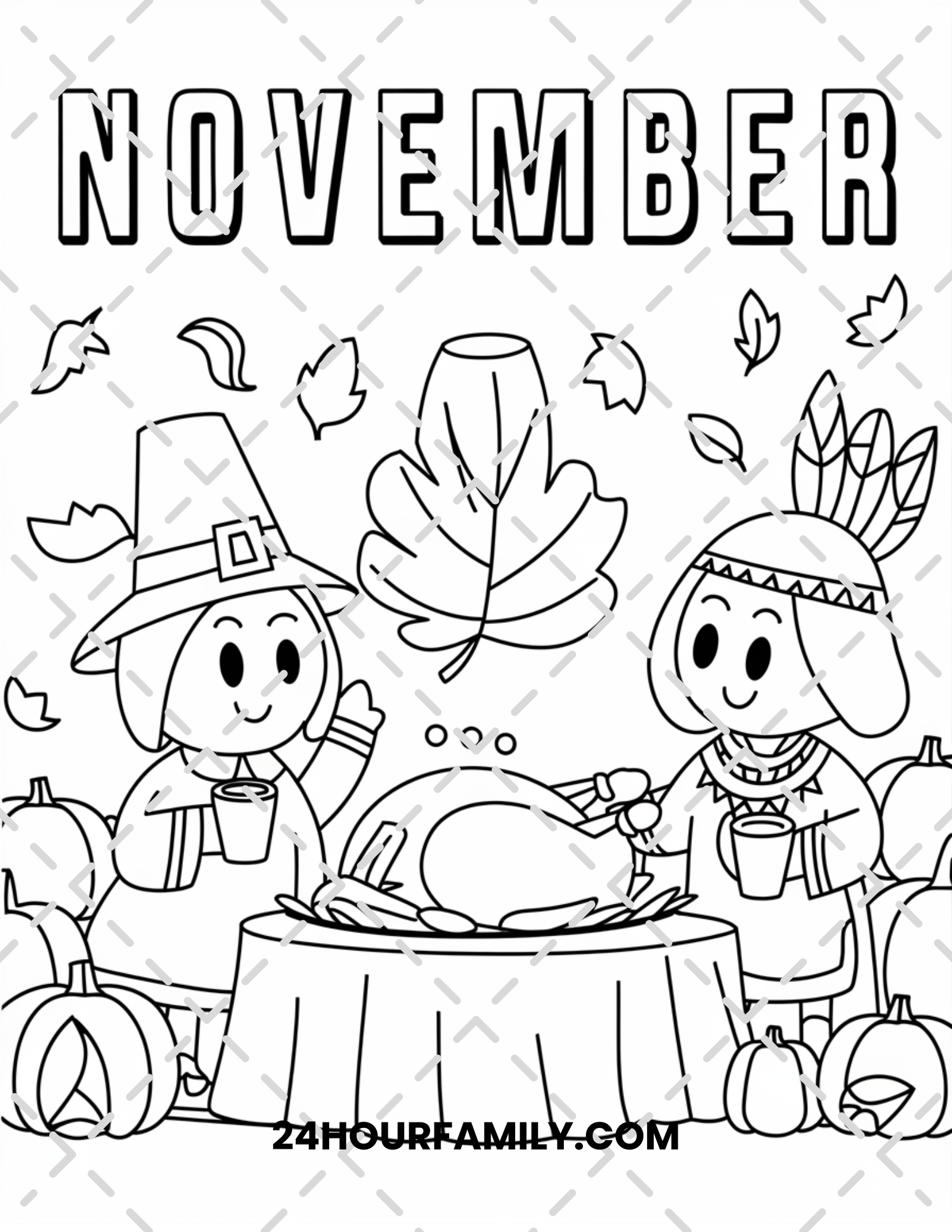 november coloring pages