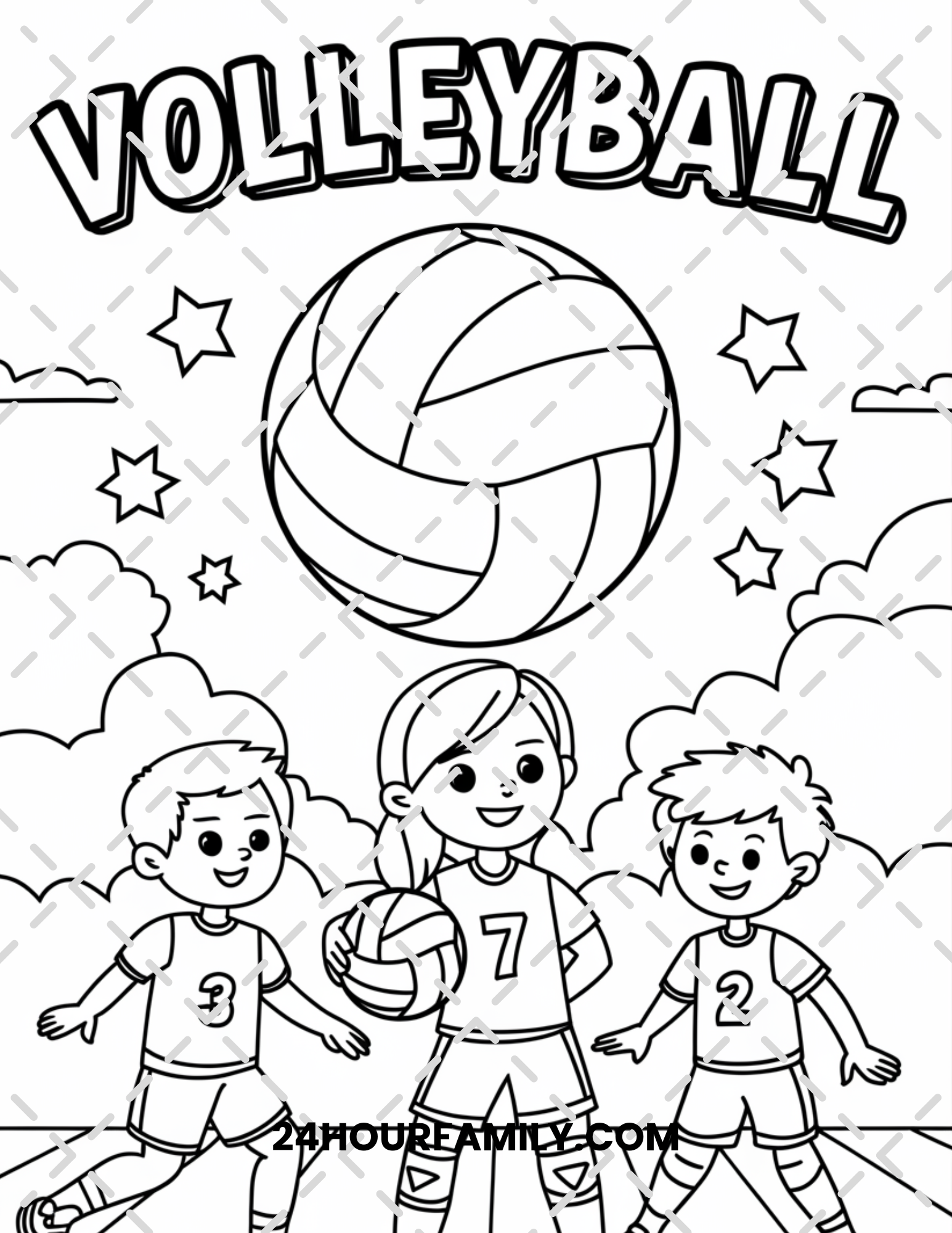 volleyball coloring pages