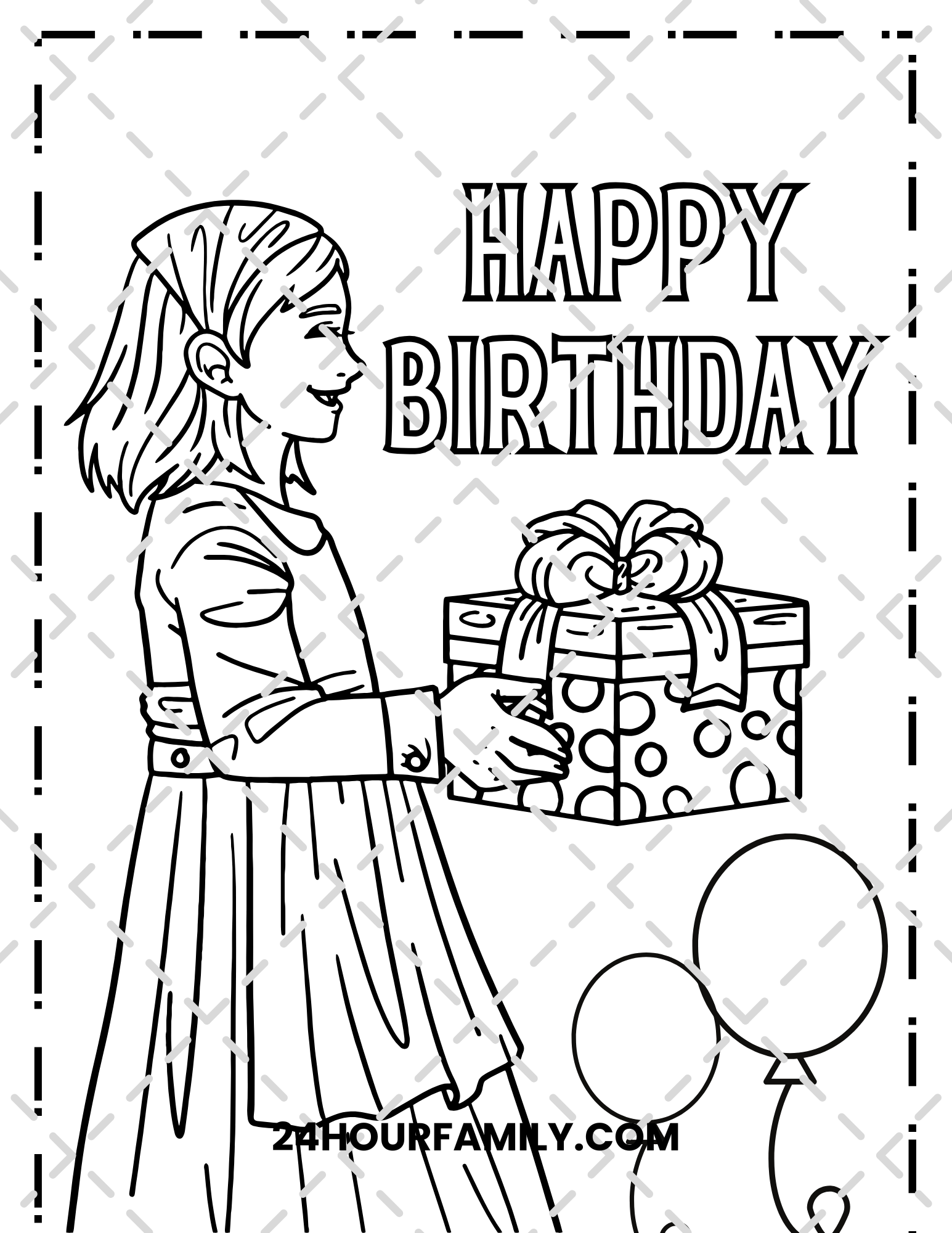 happy birthday coloring pages