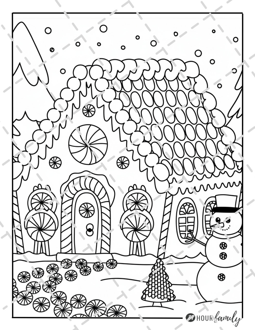 Gingerbread Christmas Coloring Pages for Kids with 13 Pages ...