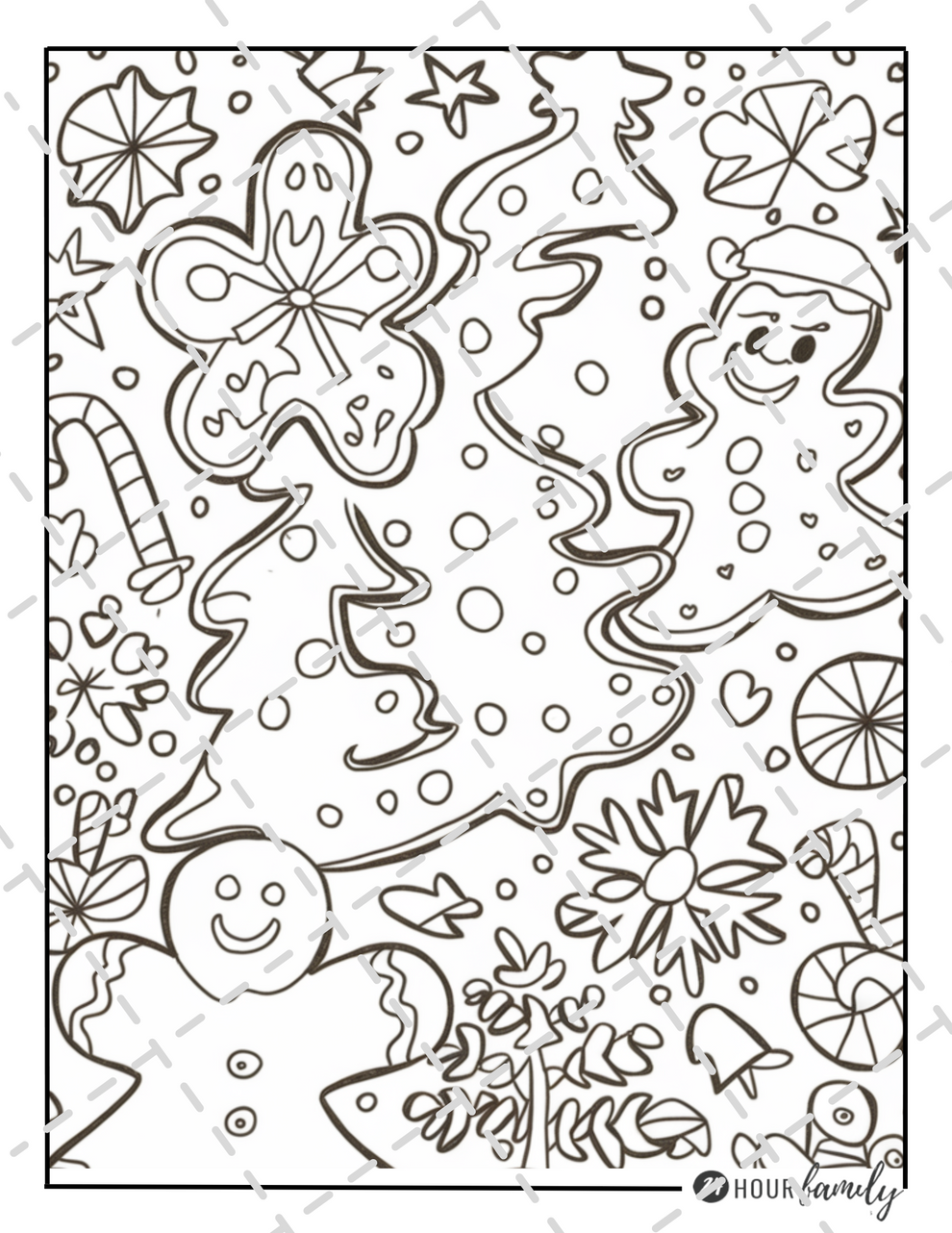 Gingerbread Christmas Coloring Pages for Kids with 13 Pages ...