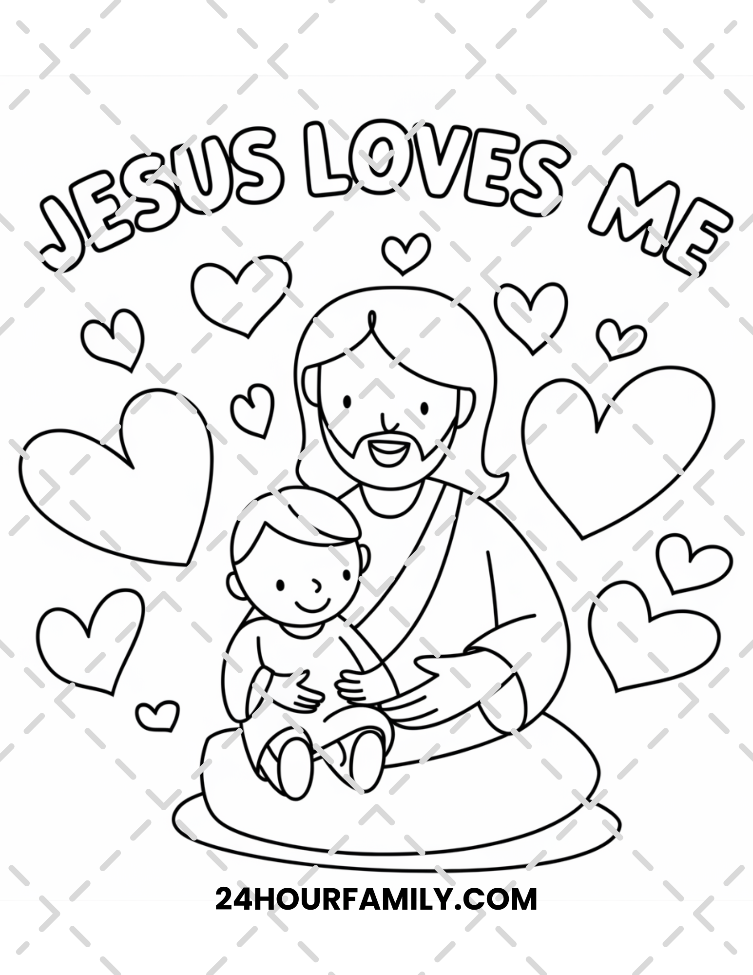 jesus loves me coloring pages