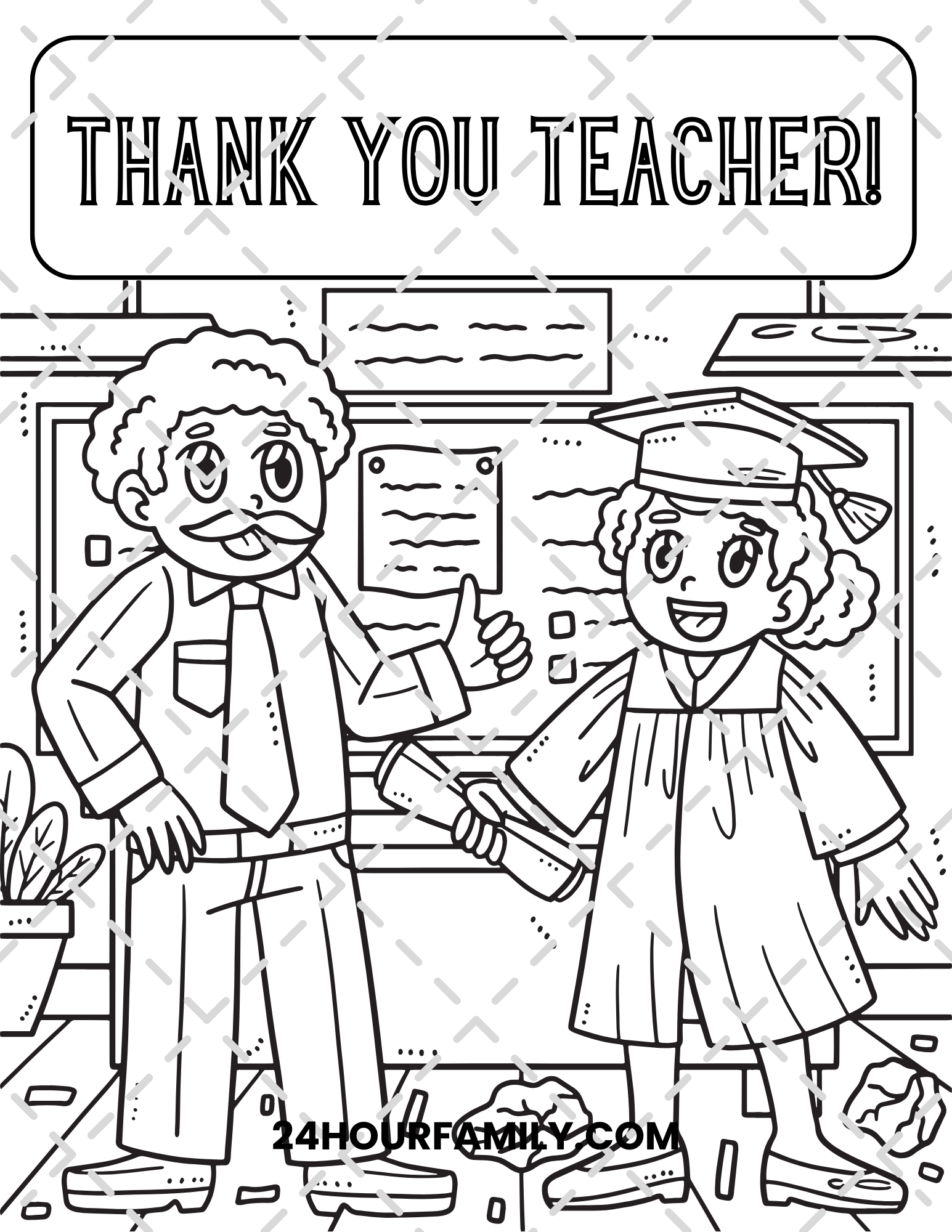 thank you teacher coloring pages