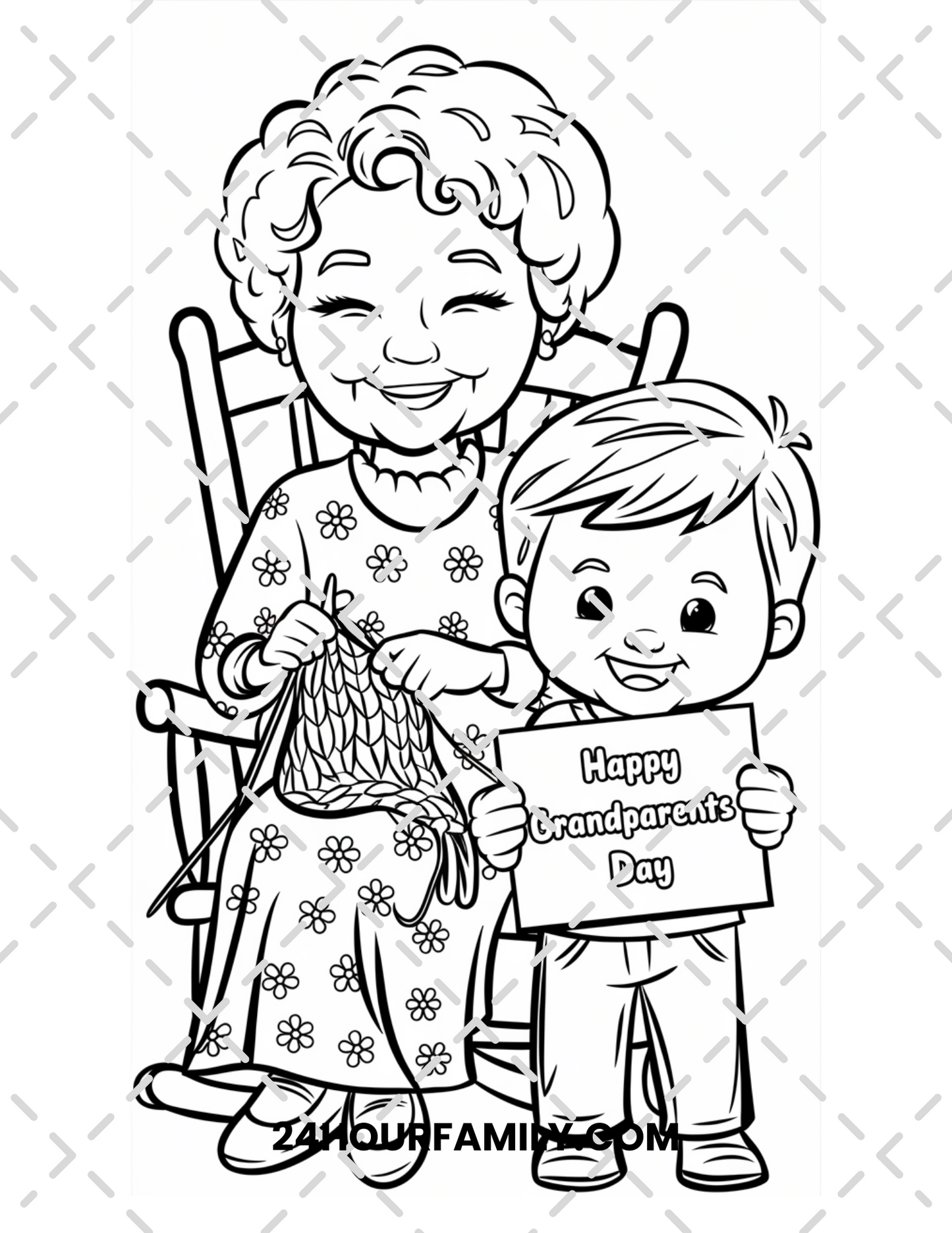 grandparents day coloring pages