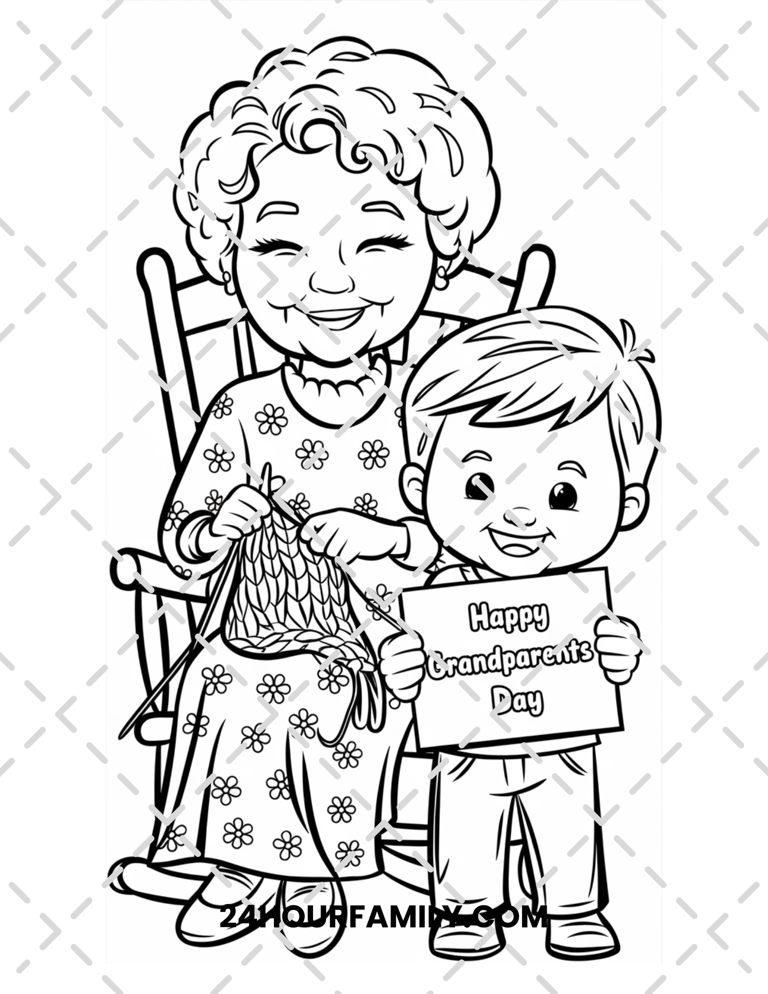 grandparents day coloring pages
