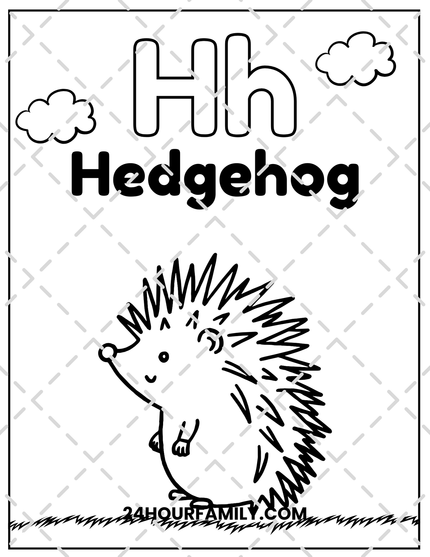 letter h coloring pages