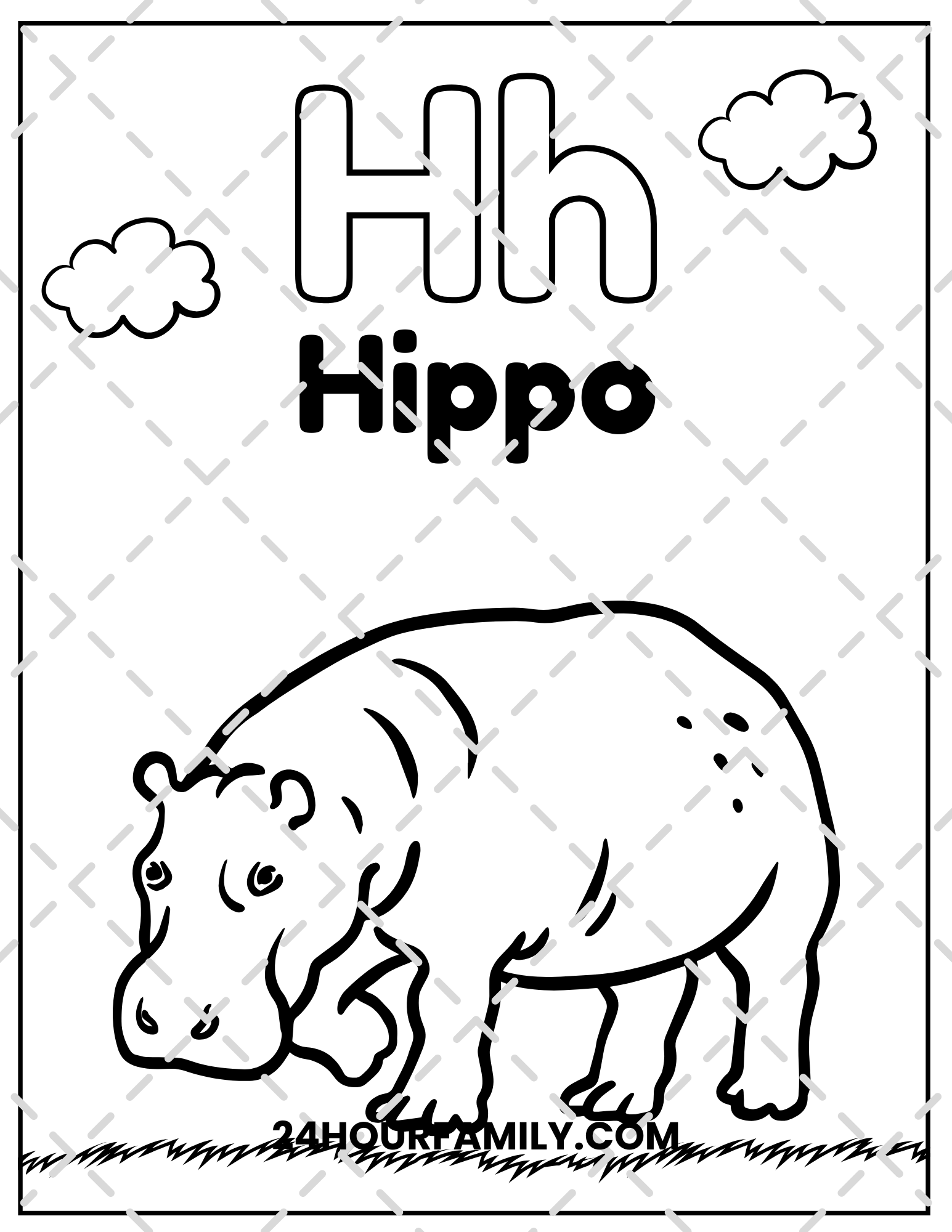 letter h coloring pages