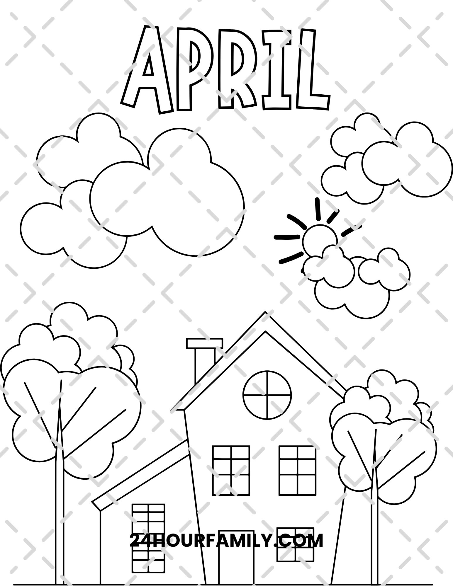 april coloring pages