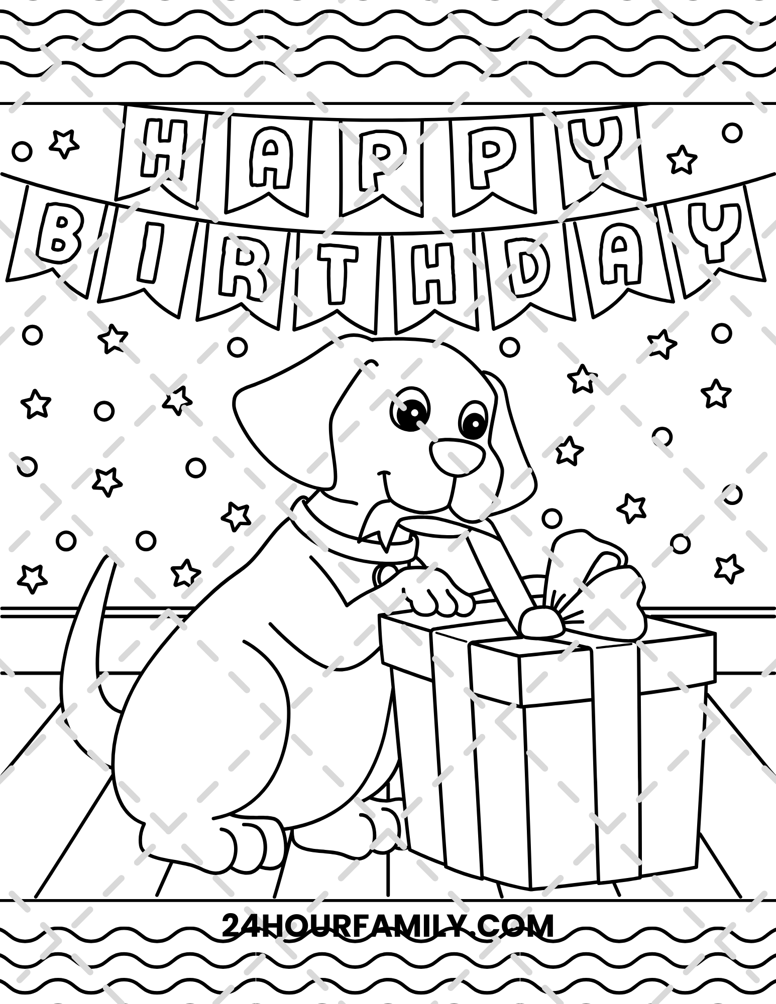 happy birthday coloring pages