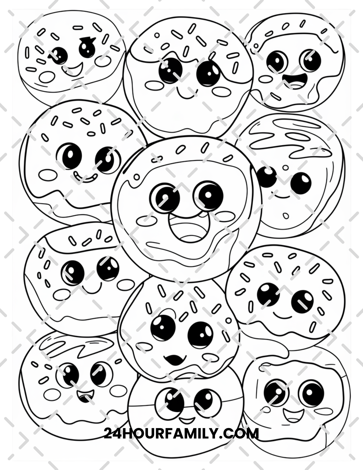 donut coloring pages