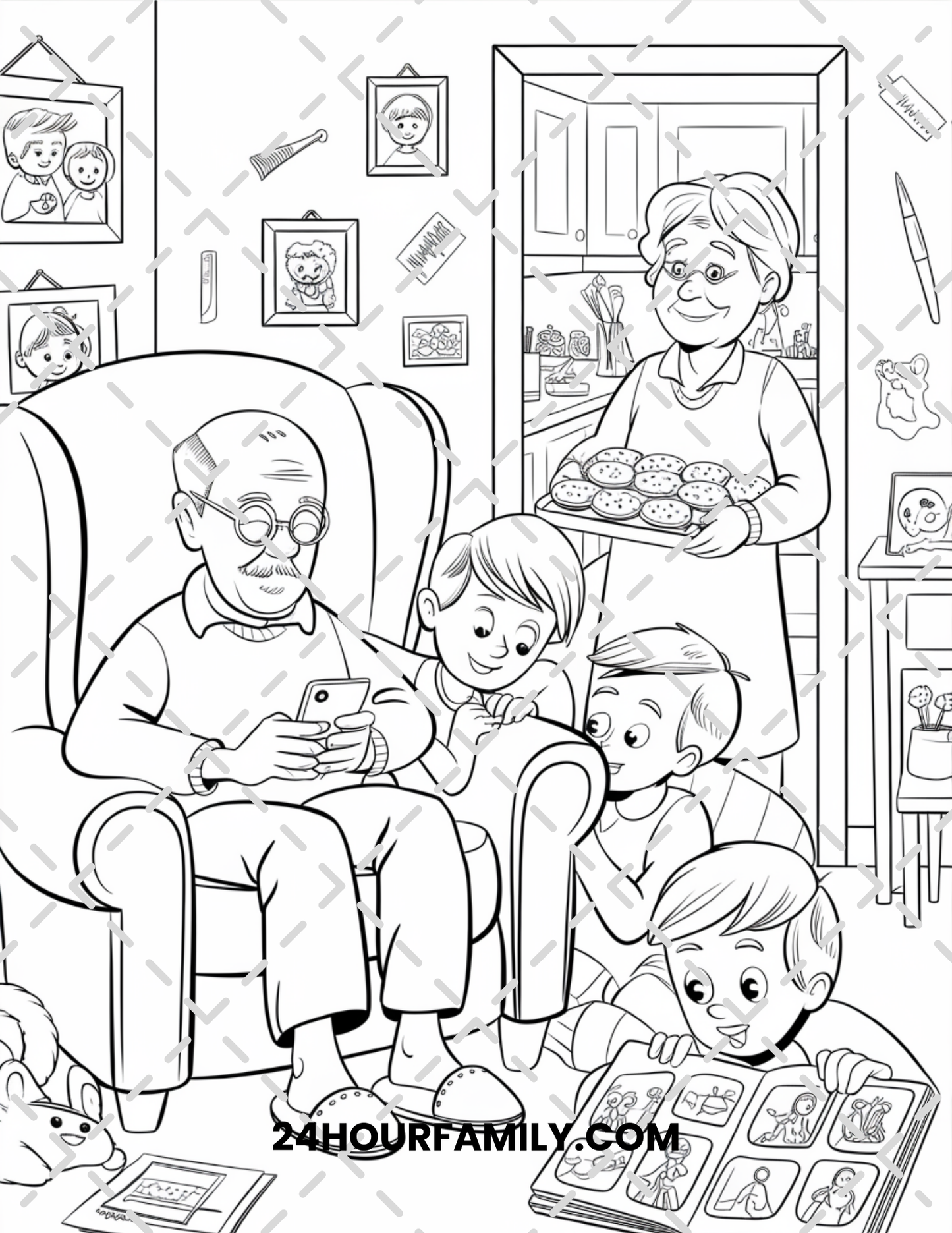 grandparents day coloring pages