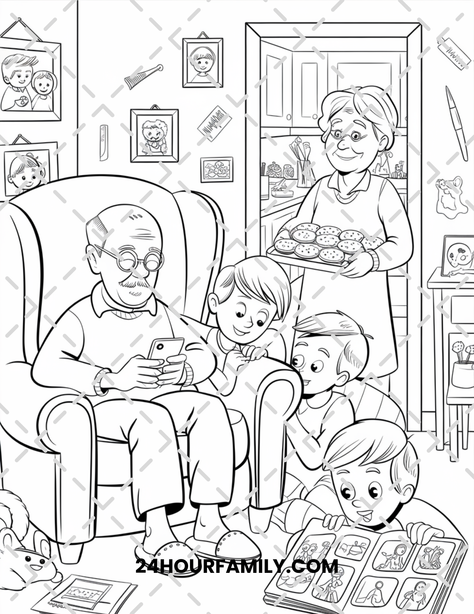 grandparents day coloring pages