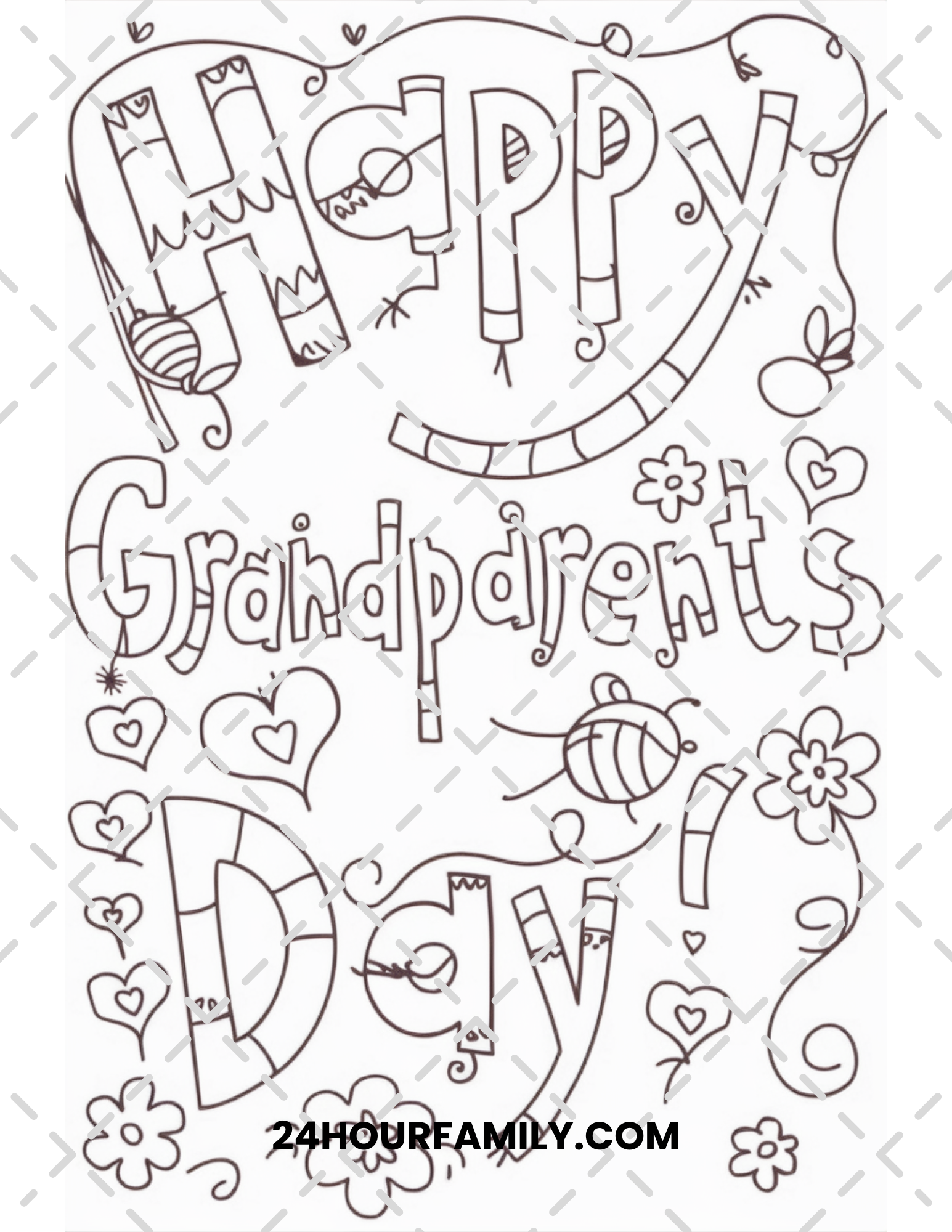 grandparents day coloring pages
