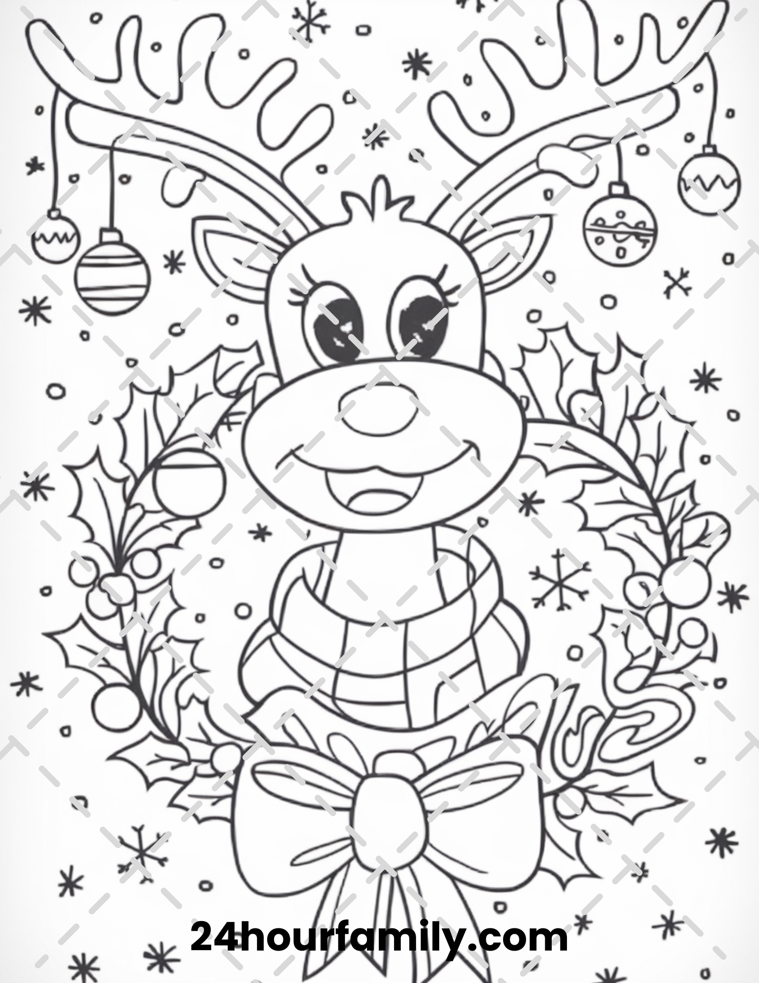 majestic reindeer coloring pages