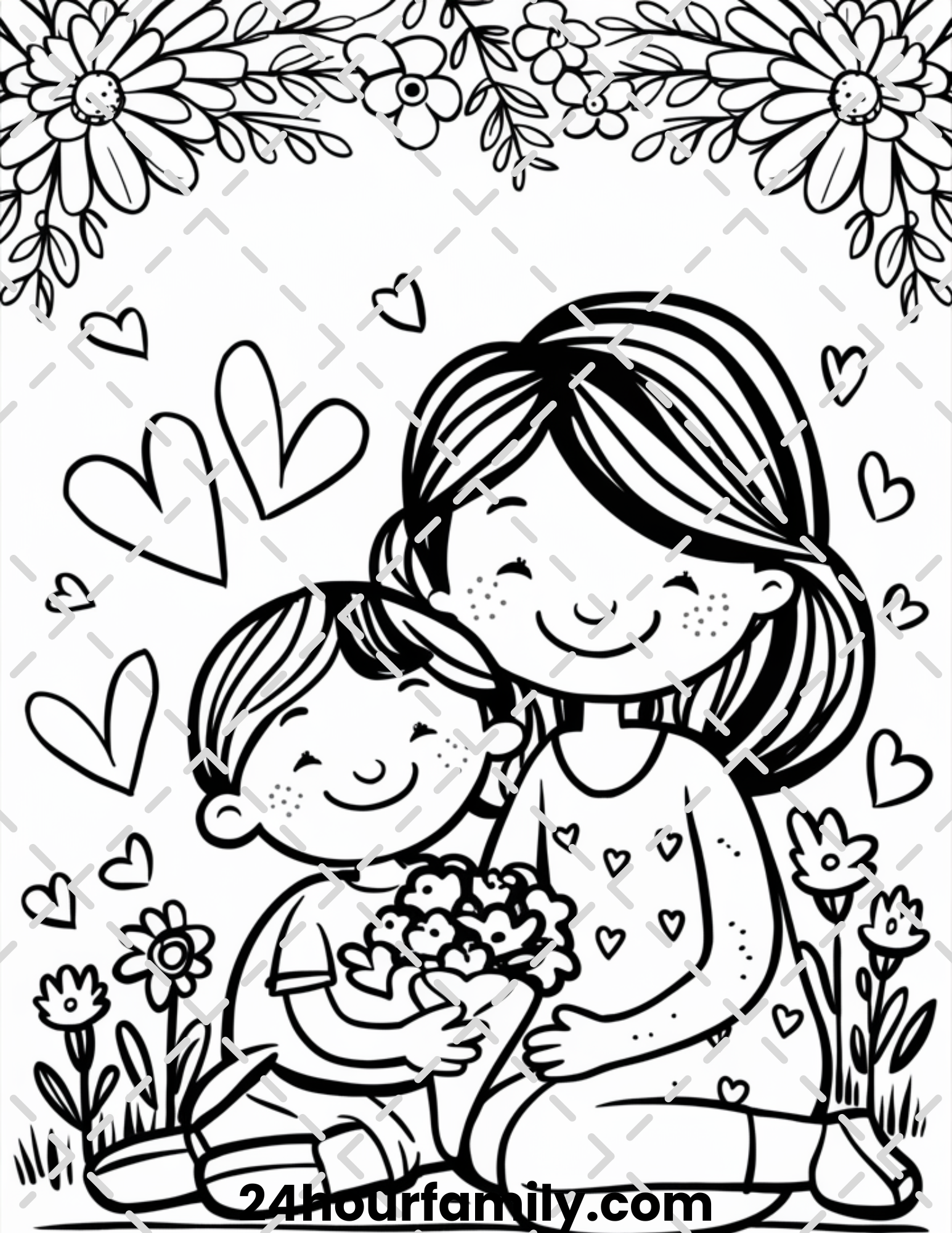 mothers day coloring pages