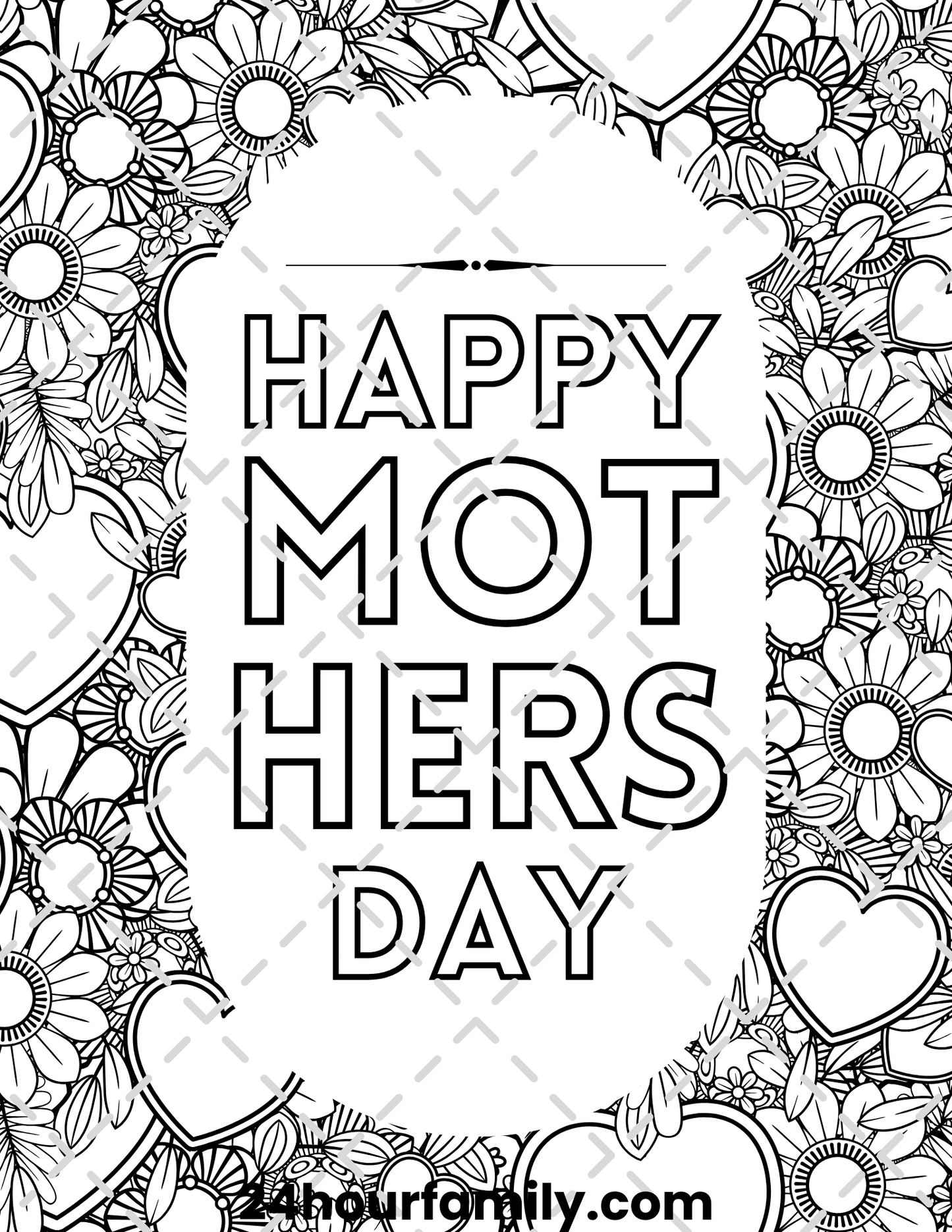 mothers day coloring pages