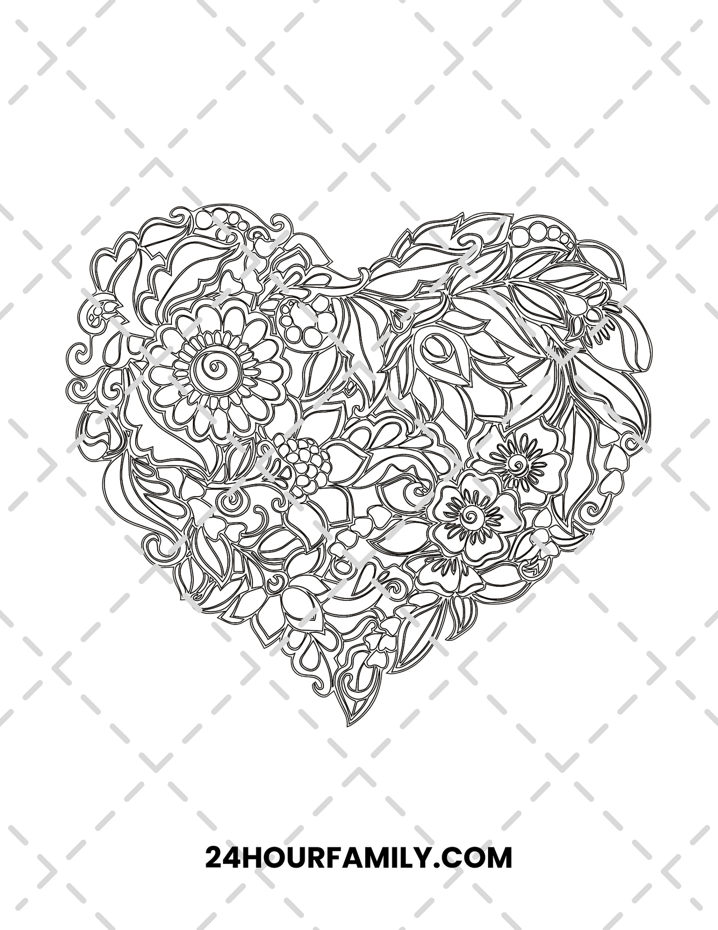 heart mandala coloring pages