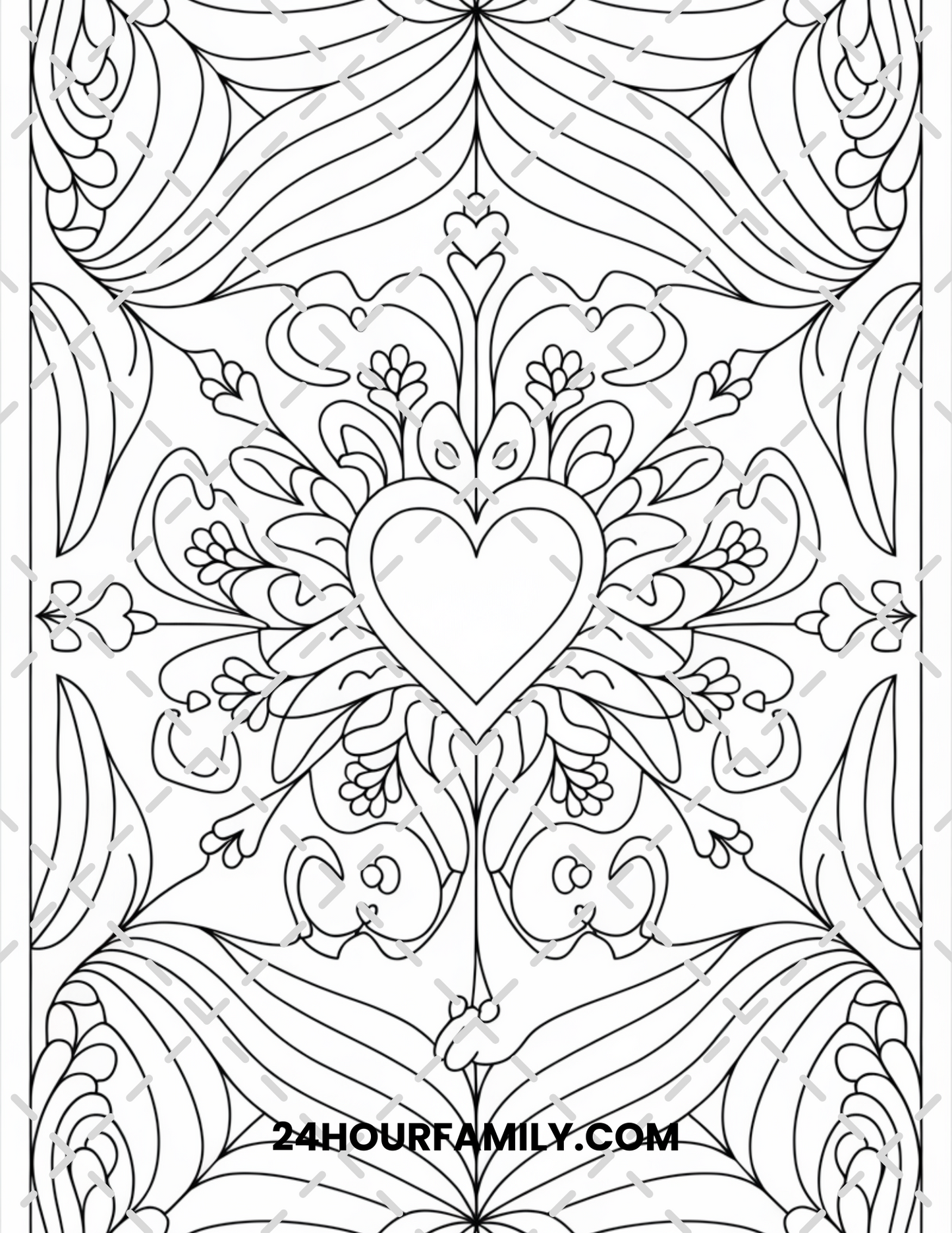heart mandala coloring pages