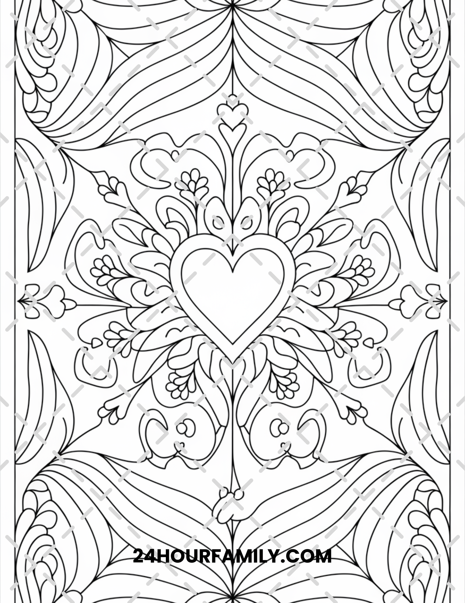 heart mandala coloring pages