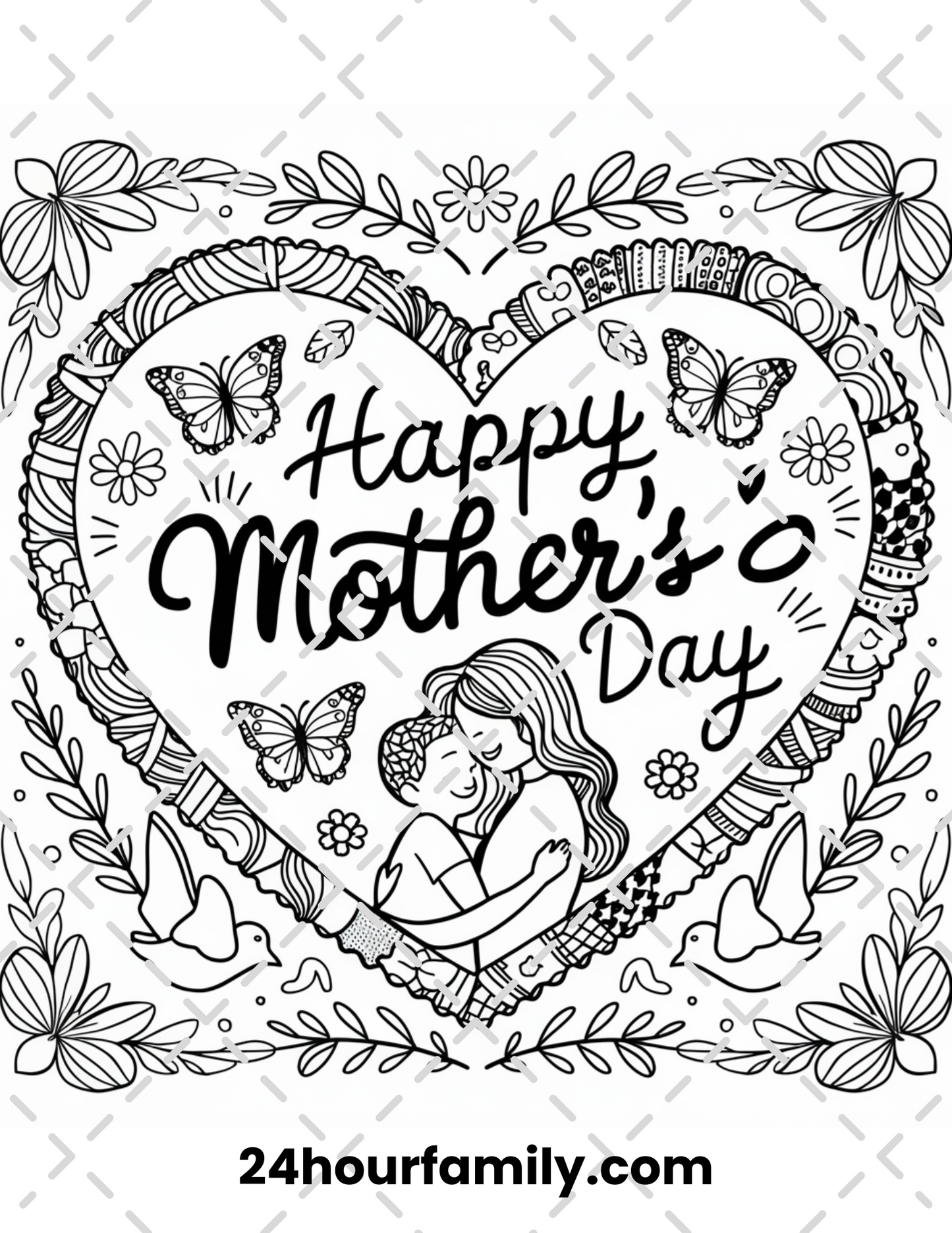mothers day coloring pages