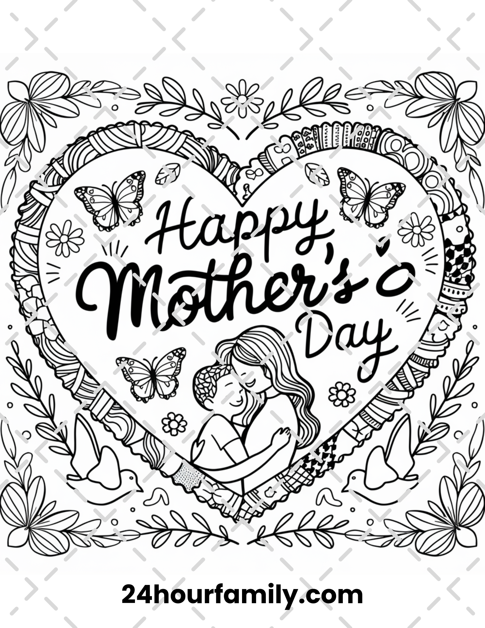 mothers day coloring pages