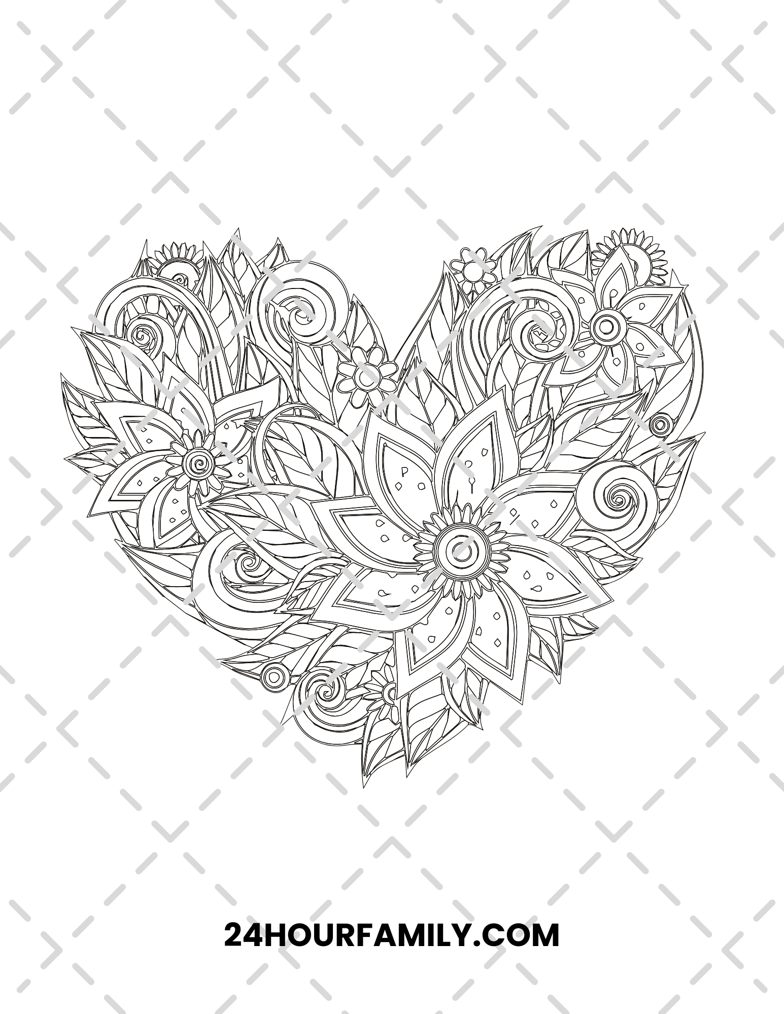 heart mandala coloring pages