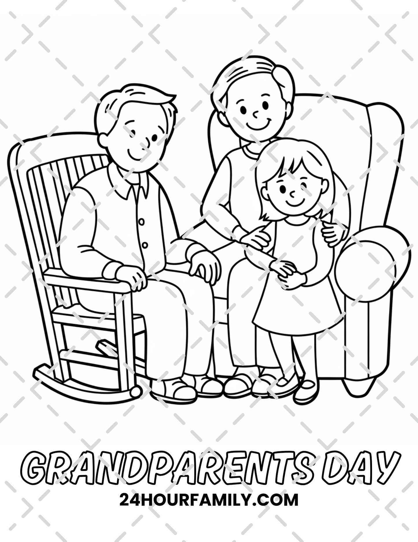 grandparents day coloring pages