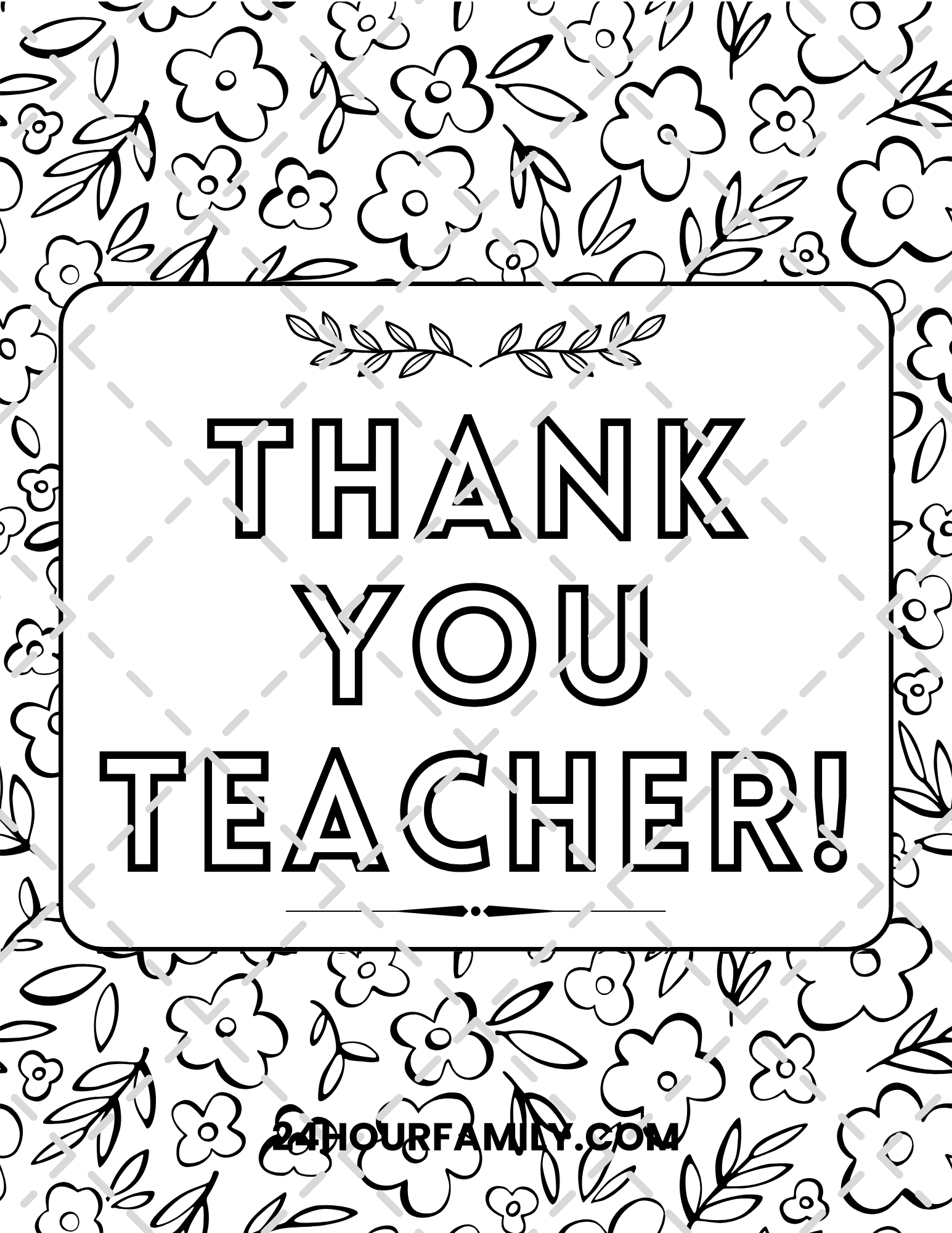 thank you teacher coloring pages