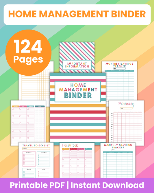home management binder printable