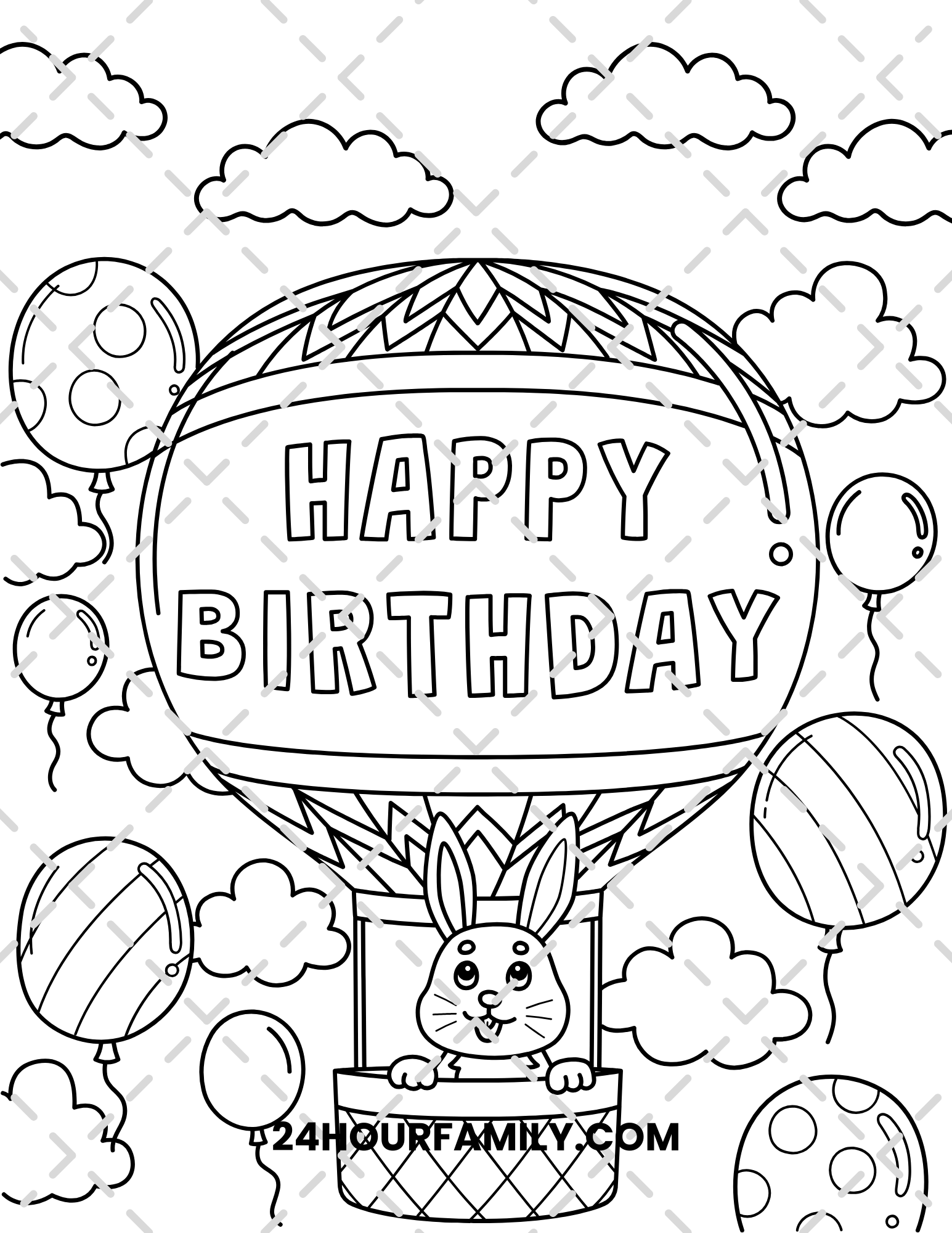 happy birthday coloring pages