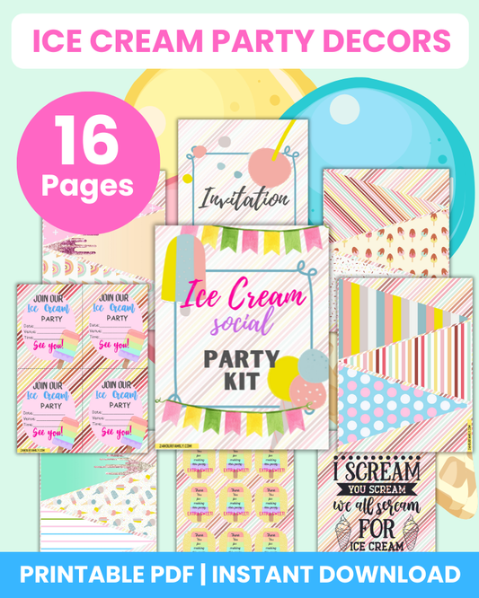 ice cream social party decorations
