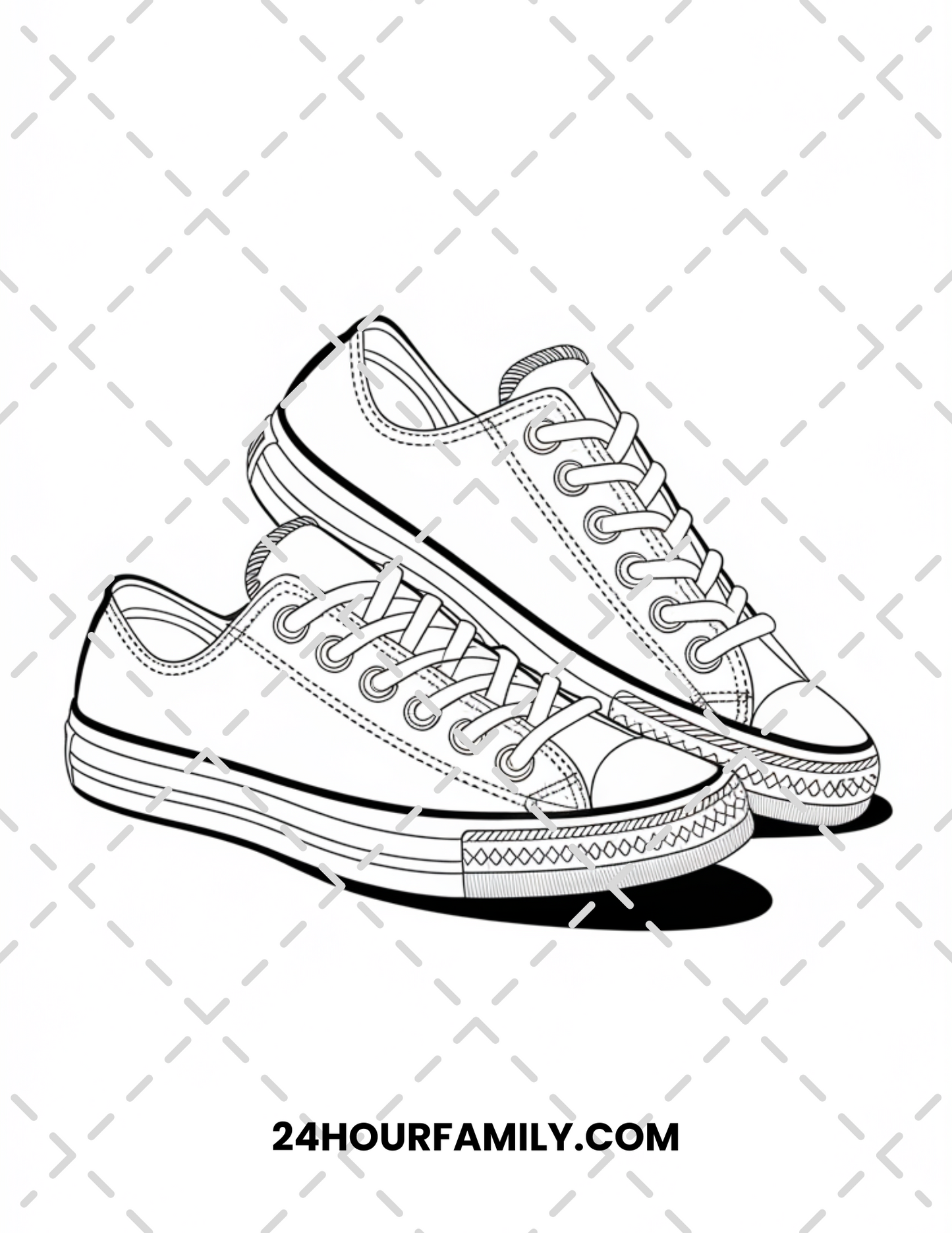 sneakers coloring pages