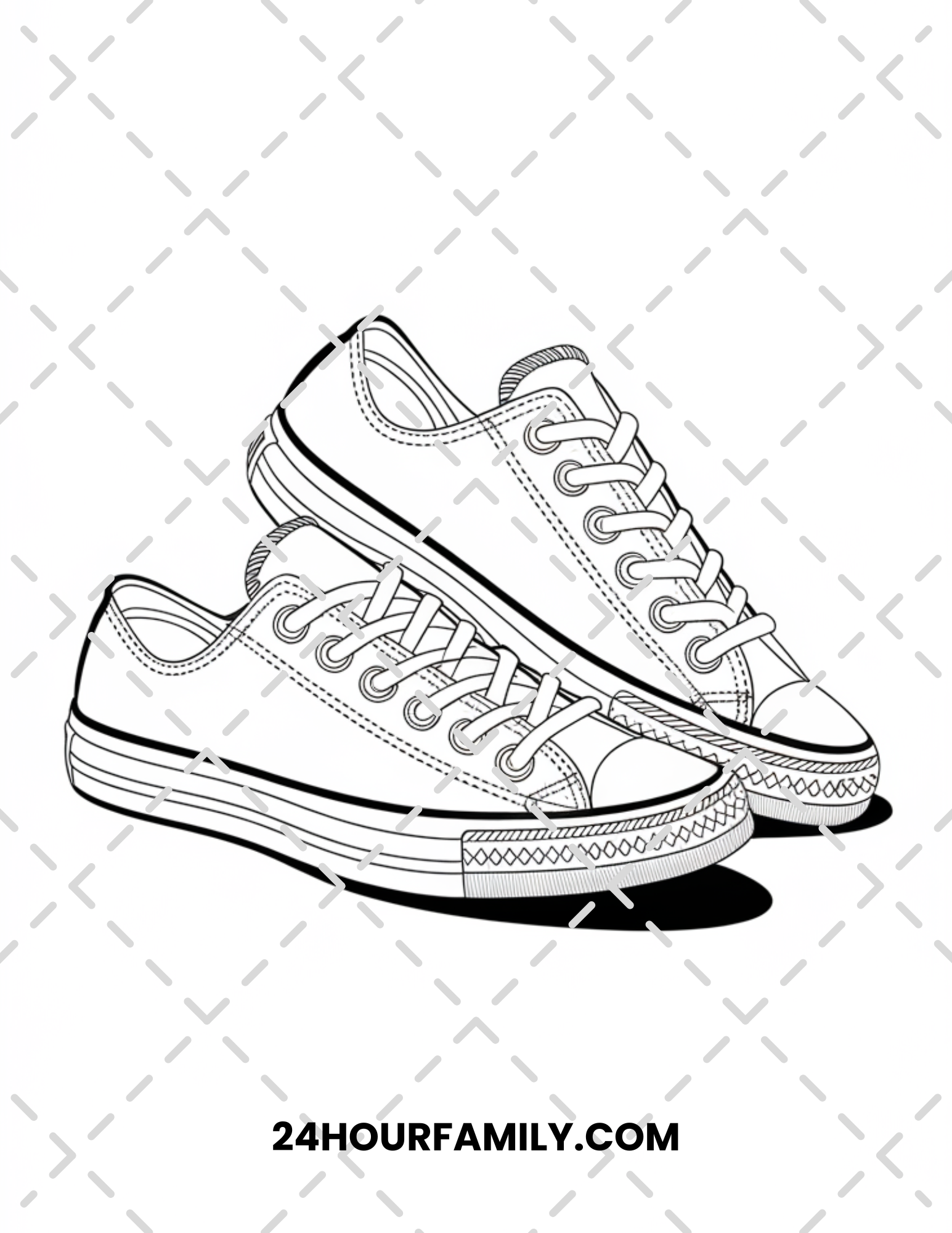 sneakers coloring pages