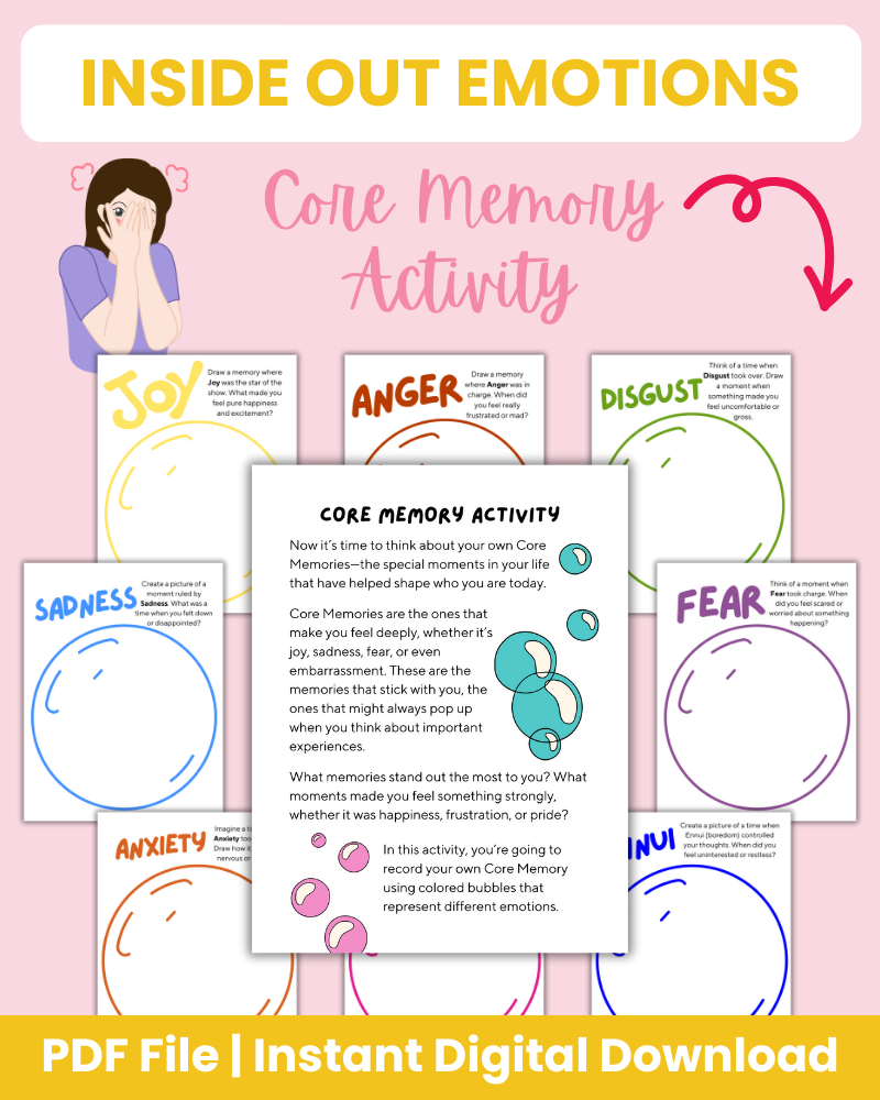 Inside Out Emotions Printable - 35 Pages – 24hourprintables.com