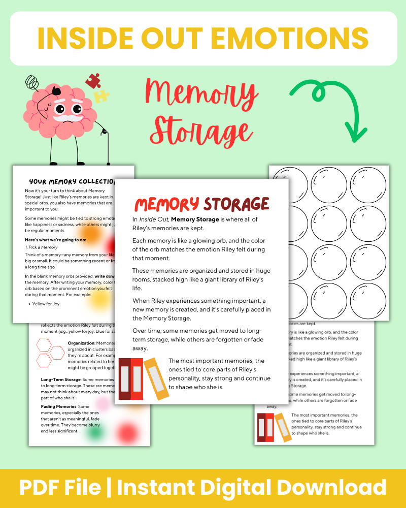 Inside Out Emotions Printable 35 Pages